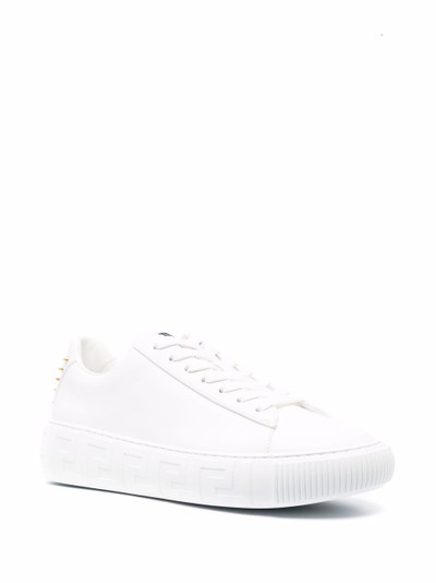 VERSACE Greca studded low-top sneakers outlook