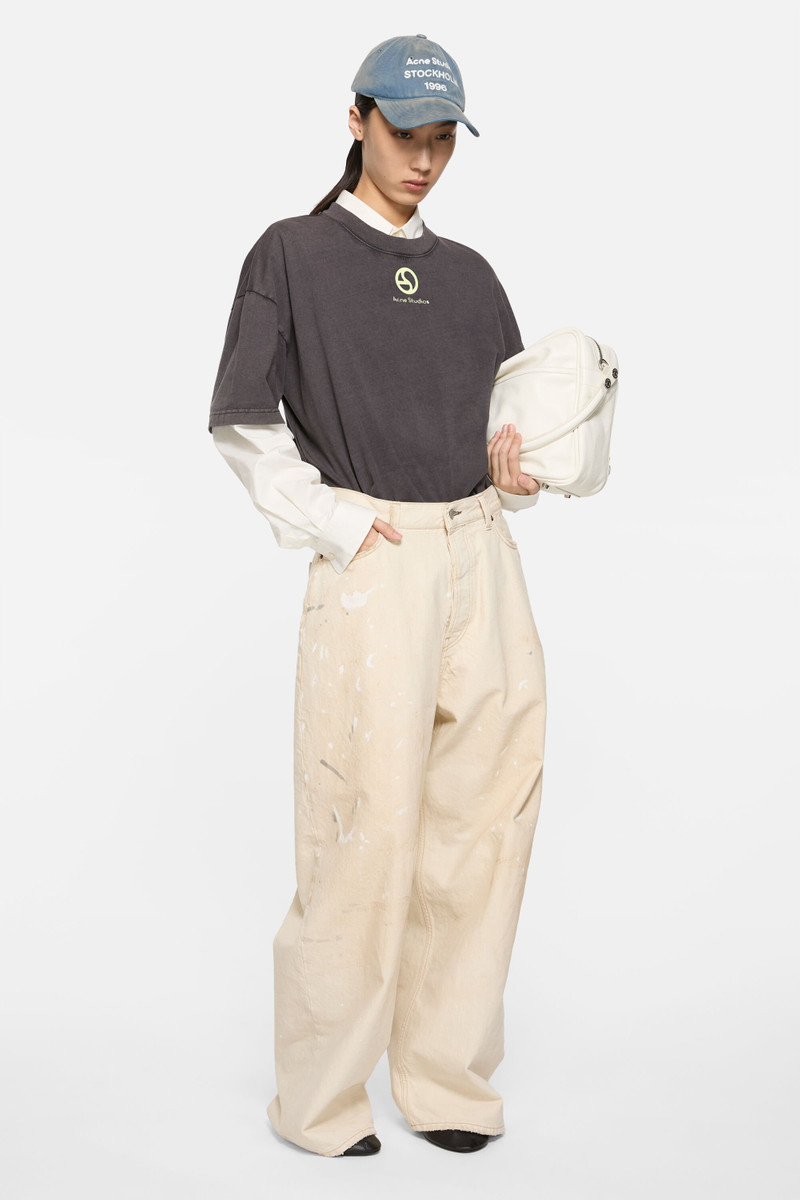 Acne Studios Logo t-shirt - Faded black outlook