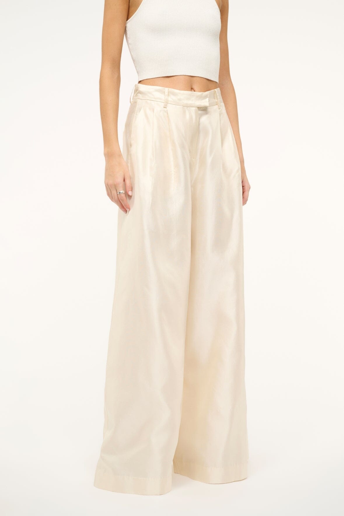 STAUD SASHA PANT IVORY - 3