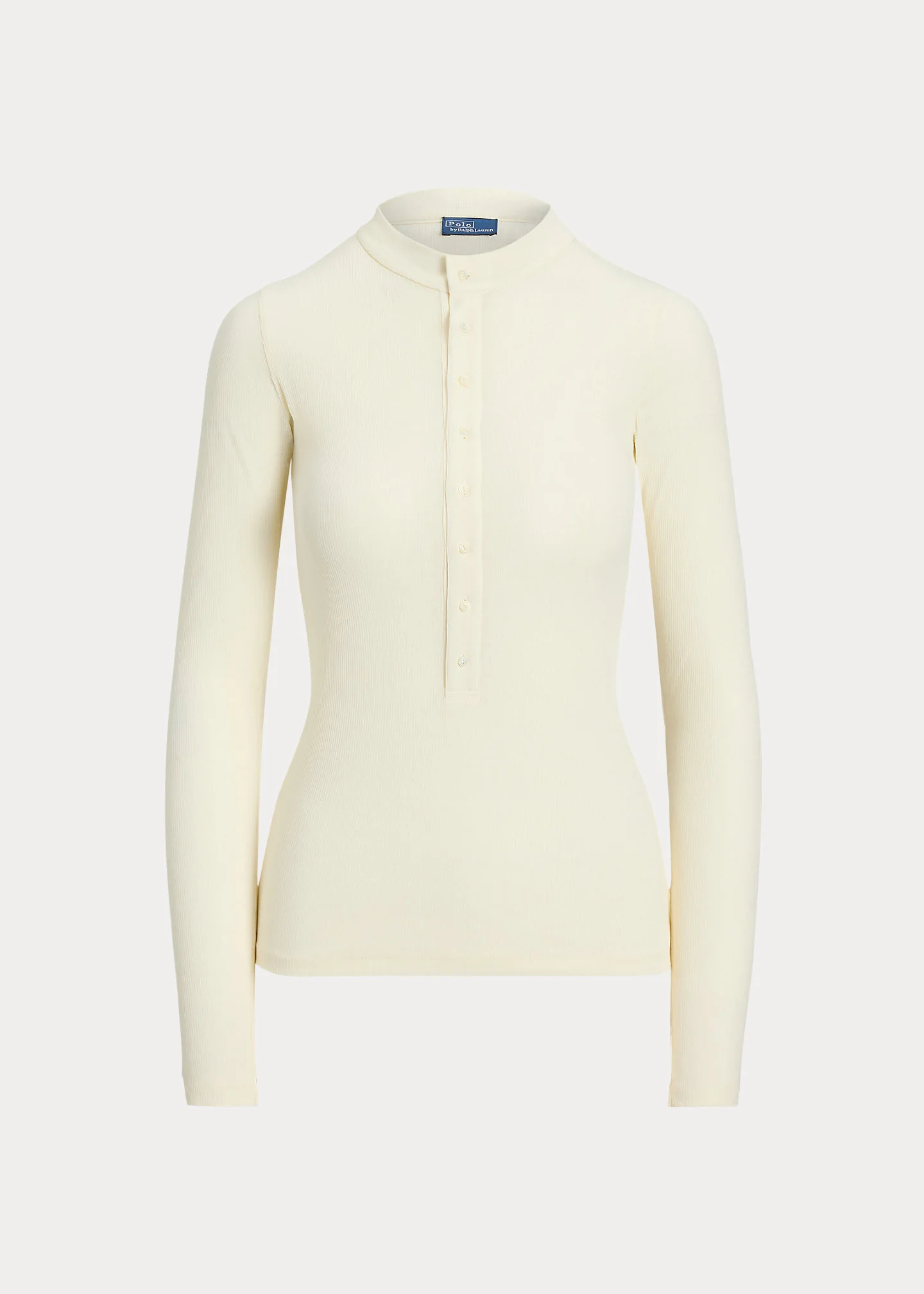 Ribbed Crepe Henley Shirt - 1