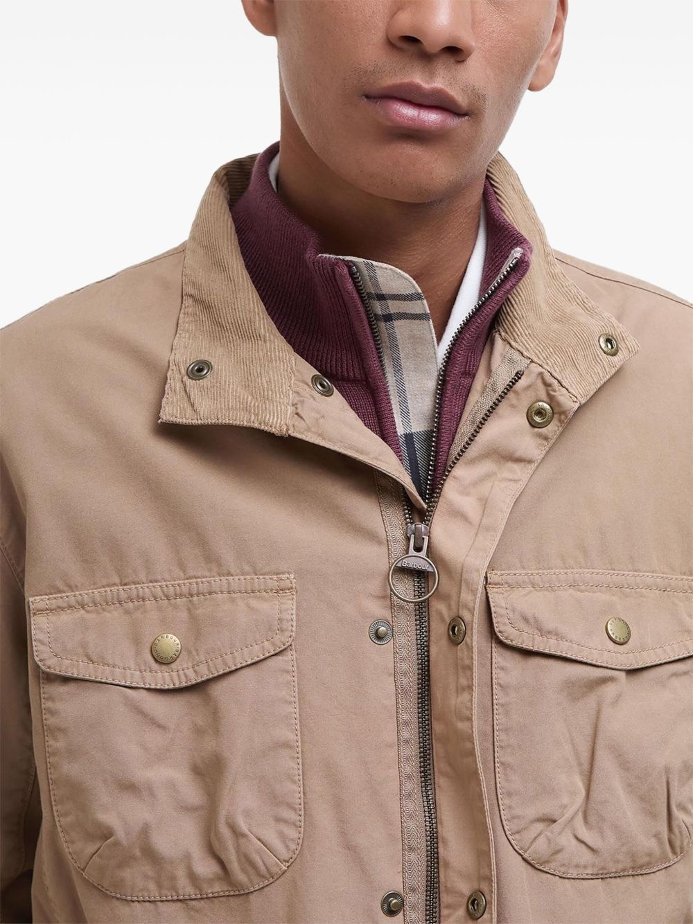 button-fastening cotton jacket - 4