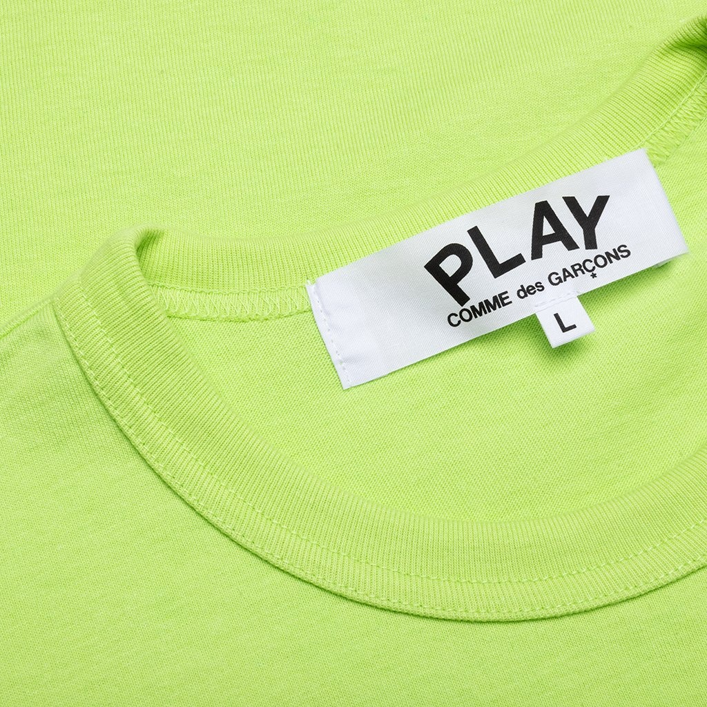 COMME DES GARCONS PLAY PASTELLE WOMEN'S POLKA DOT LOGO T-SHIRT - GREEN - 4