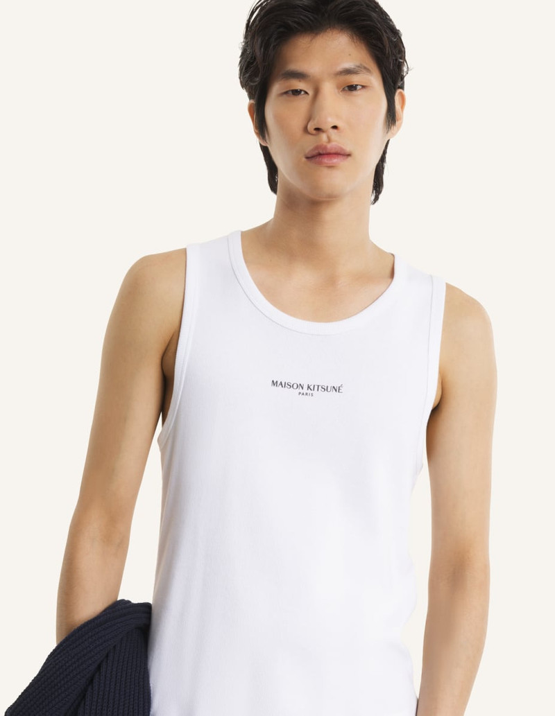 Maison Kitsuné MAISON KITSUNE PARIS RIBBED TANK TOP outlook