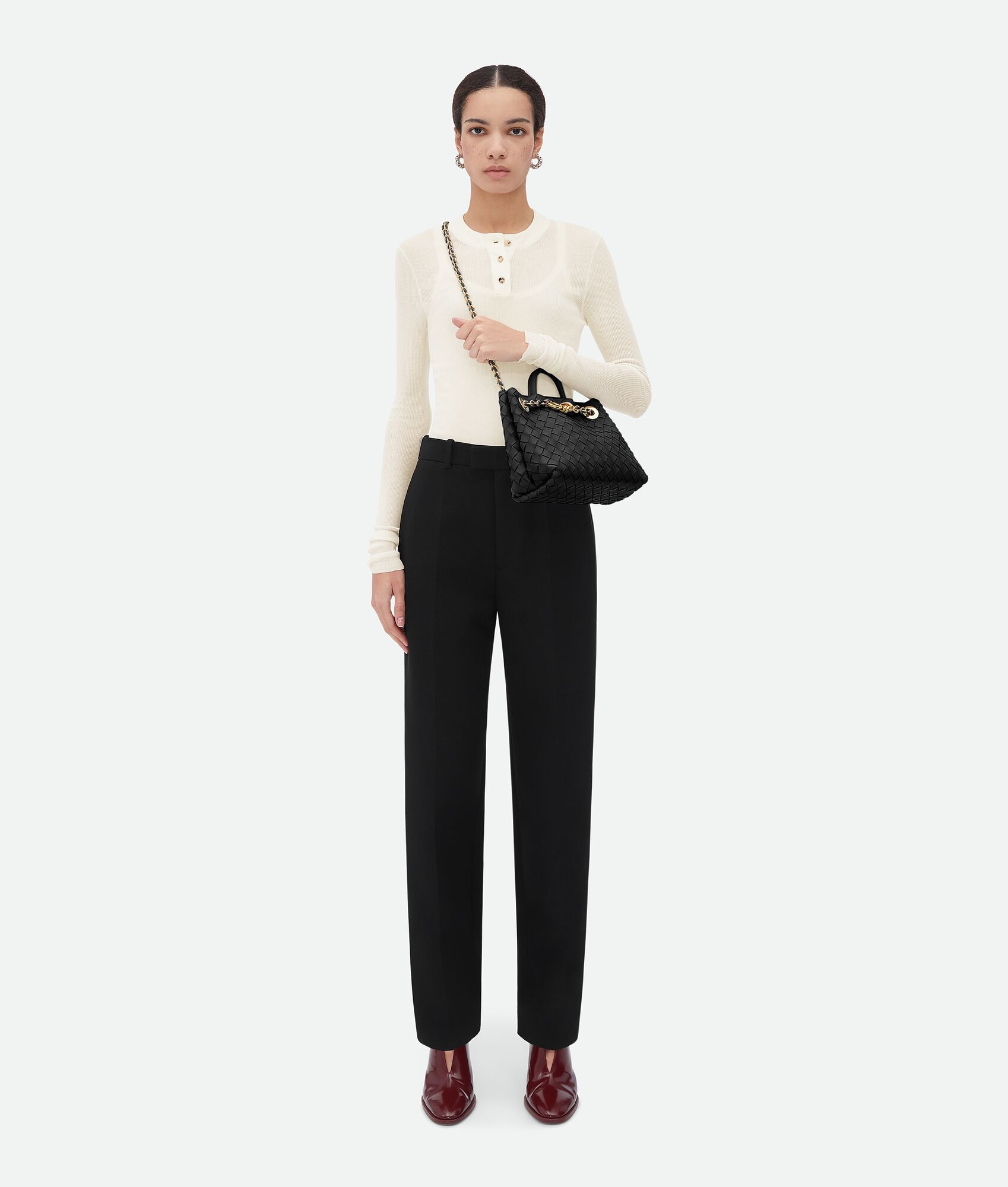 Bottega Veneta – Andiamo Small With Chain Black - 6