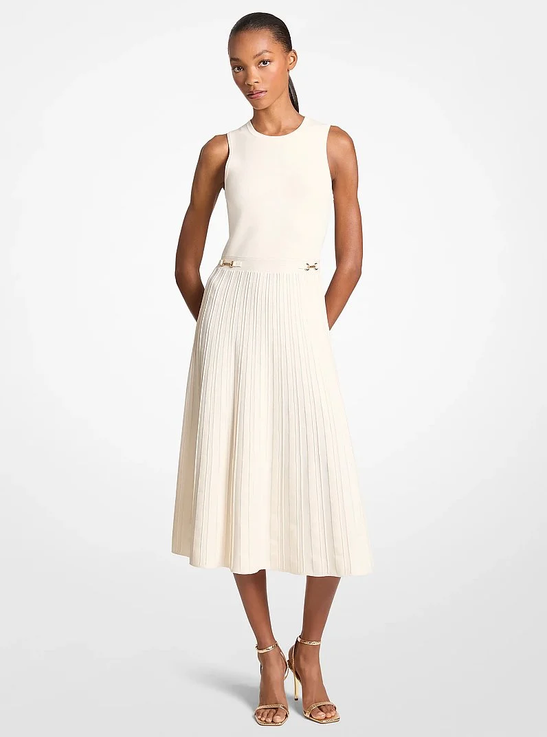Stretch Knit Midi Dress - 1