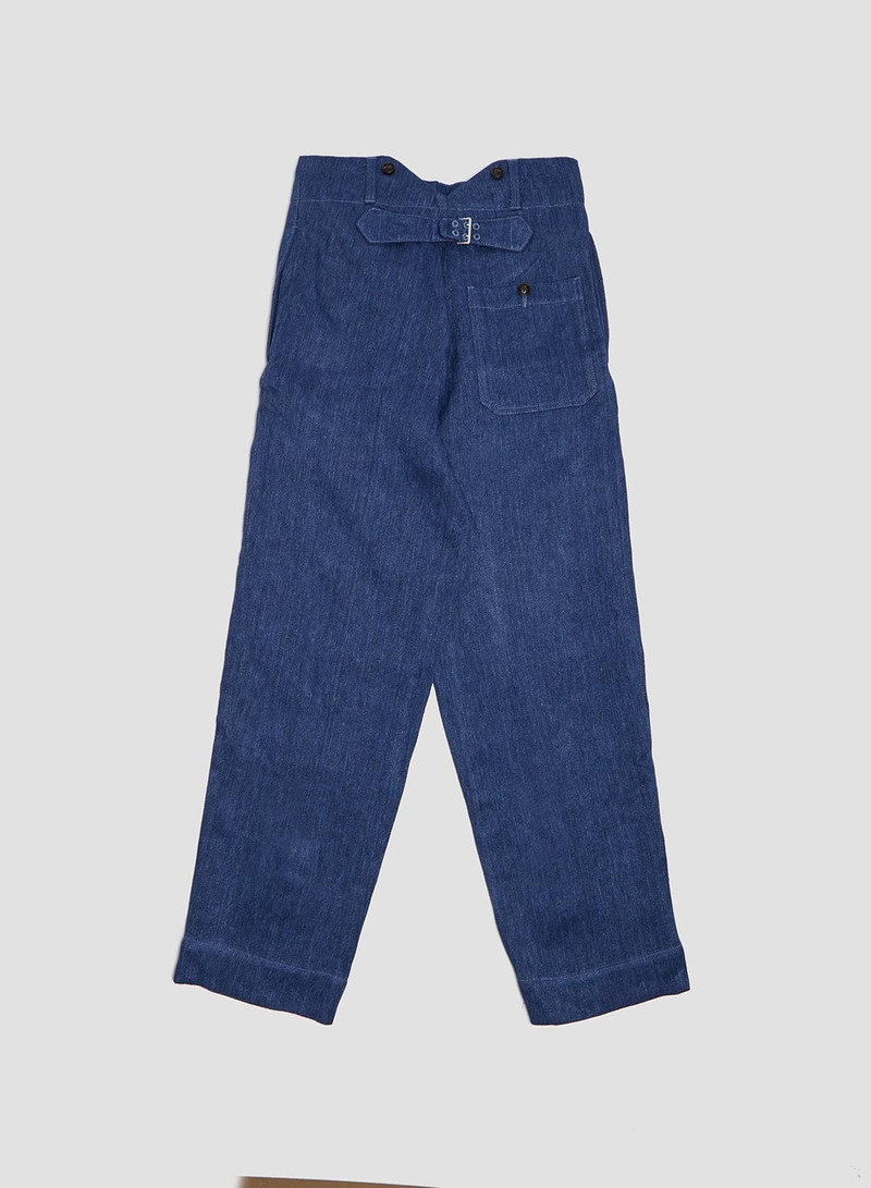 Farm Pant Herringbone Linen In Indigo 5