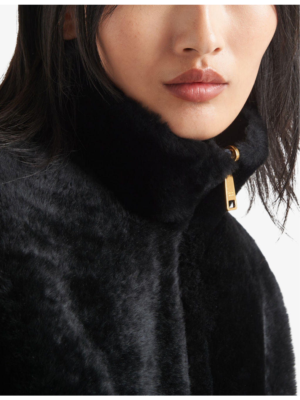 High-neck reversible slim-fit shearling gilet - 5