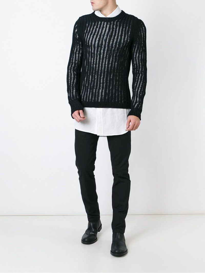 Rick Owens crew neck jumper outlook
