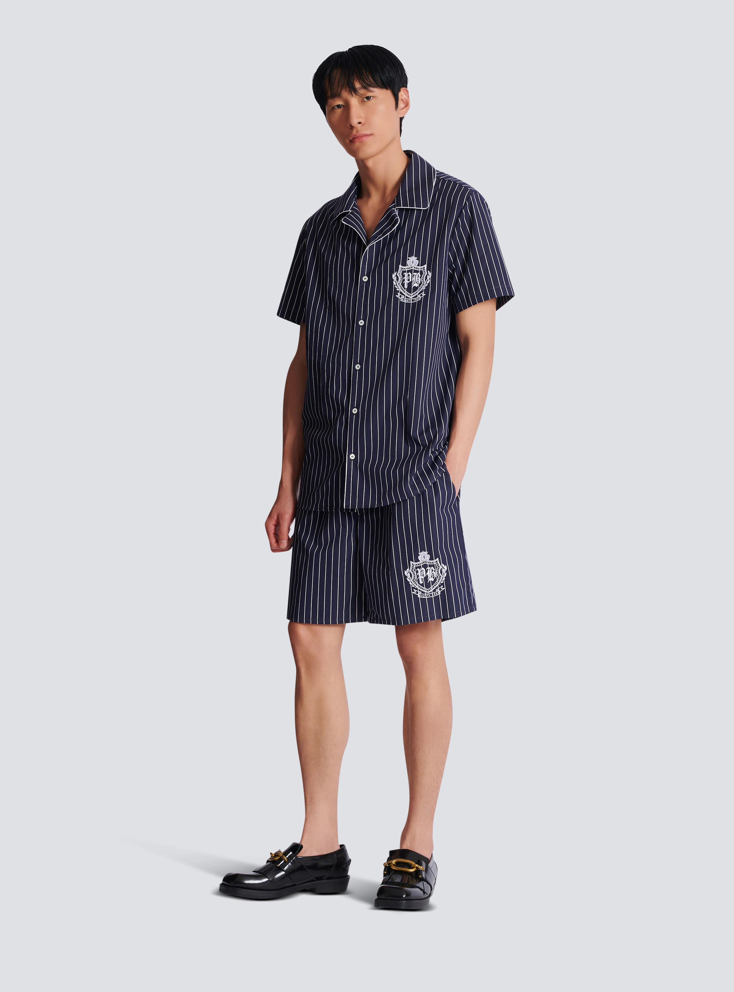 Striped poplin pyjama shorts - 2