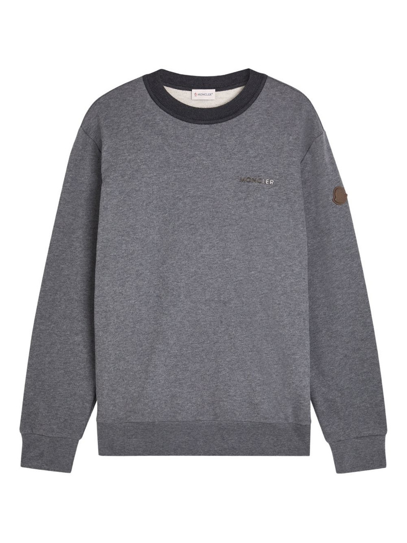 logo-patch crew-neck sweatshirt 1