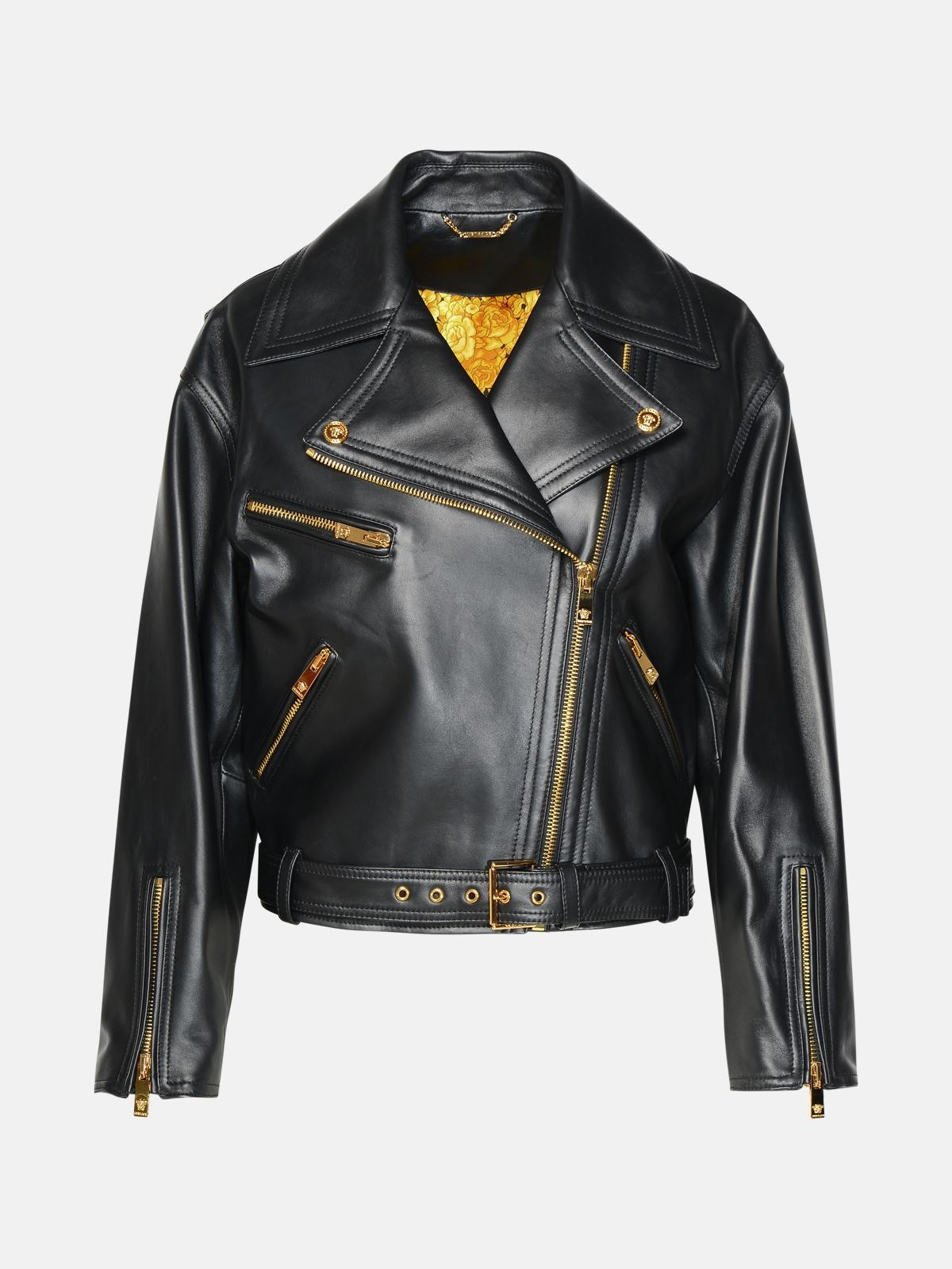 BLACK LAMBSKIN JACKET - 1