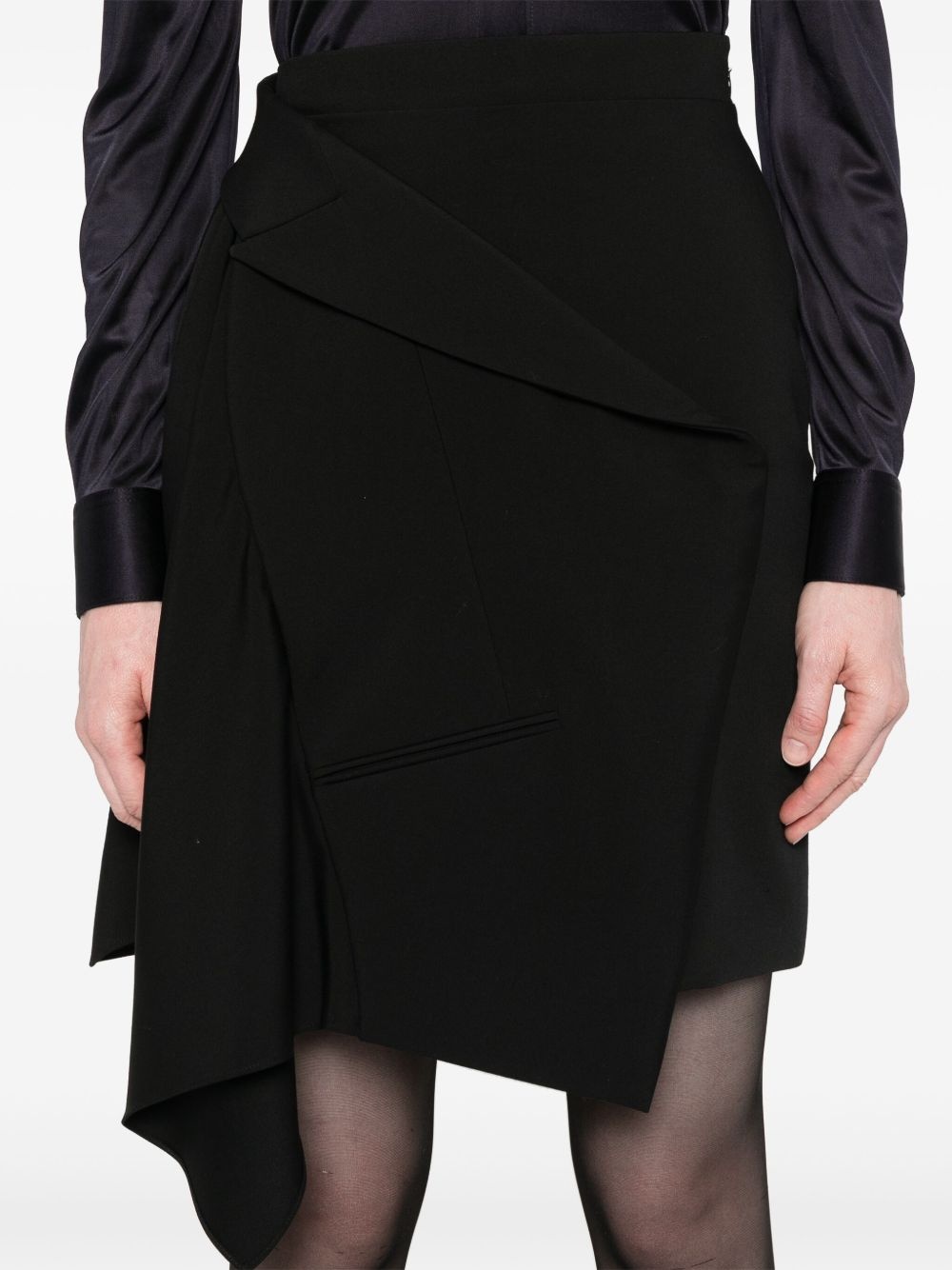 asymmetric wrap-skirt - 5