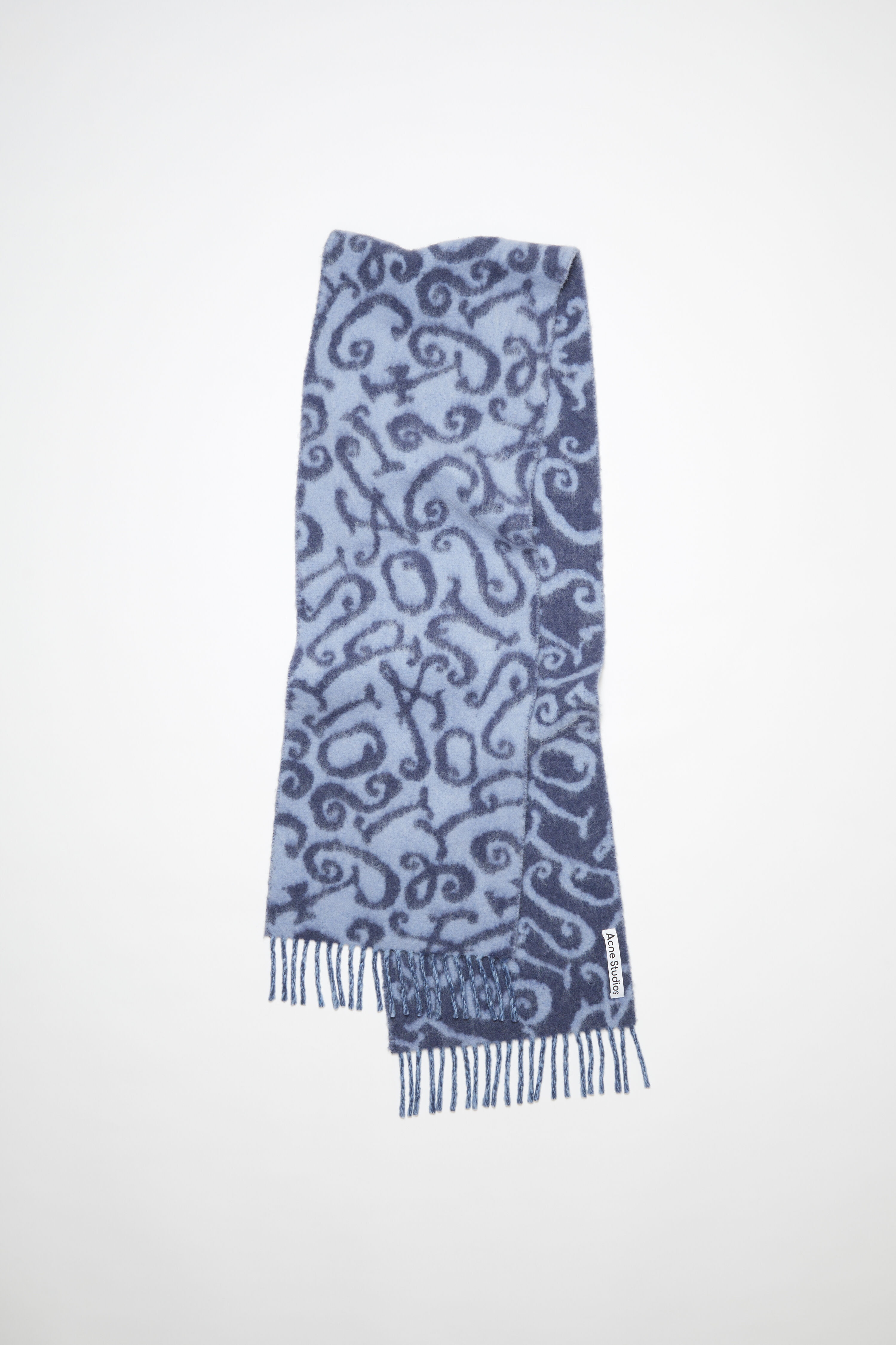 Monogram jacquard scarf - Blue/lilac - 1