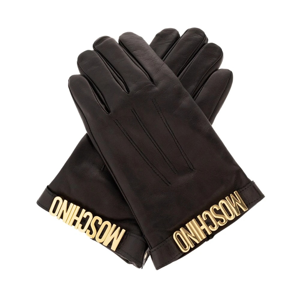 LEATHER GLOVES WITH LOGO - 1