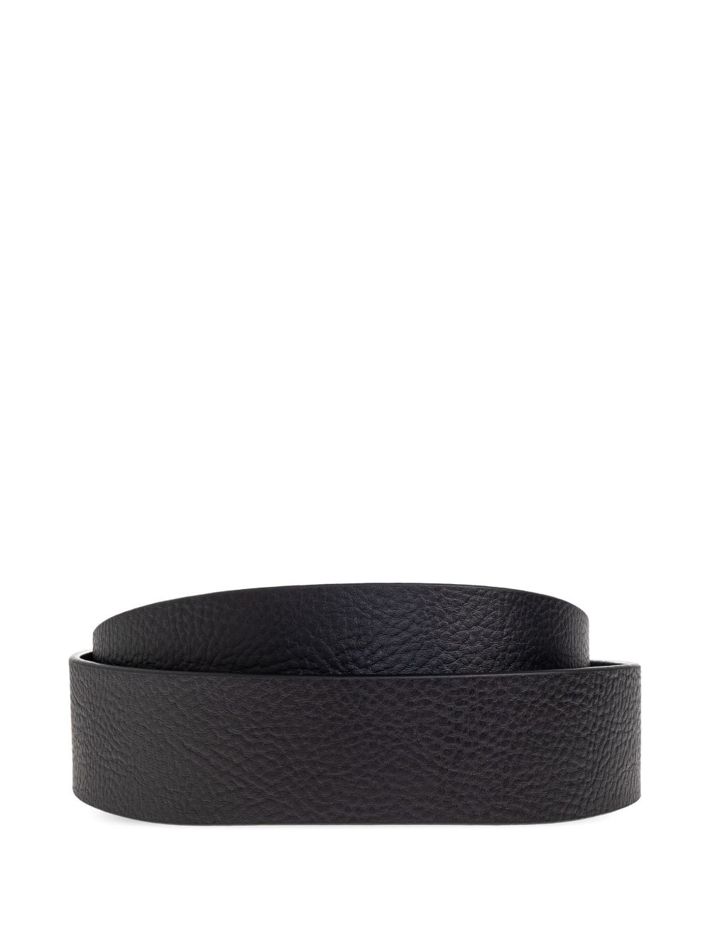 debossed-logo leather belt - 3