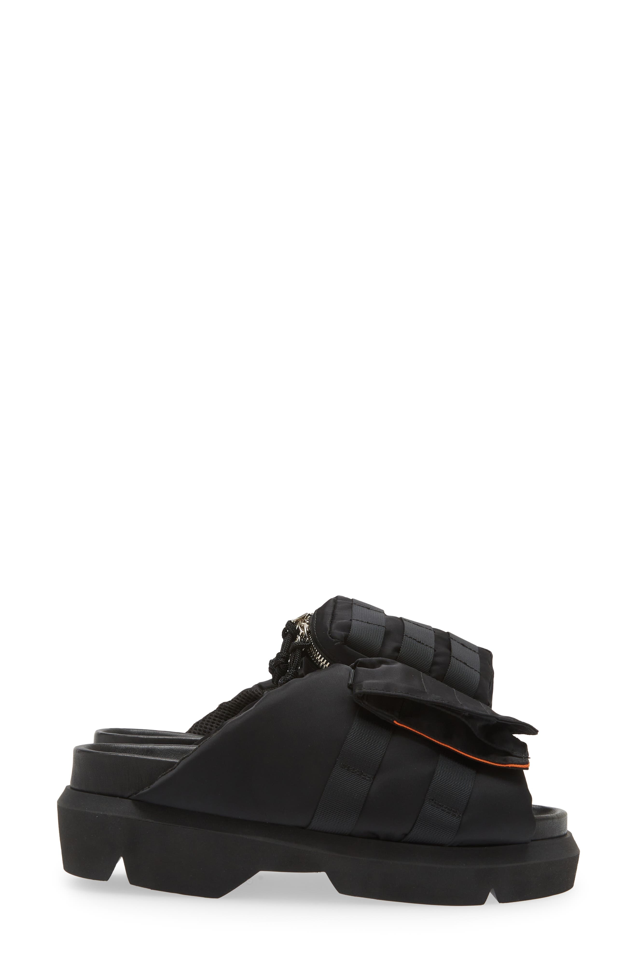Pocket Mismatched Slide Sandals - 3