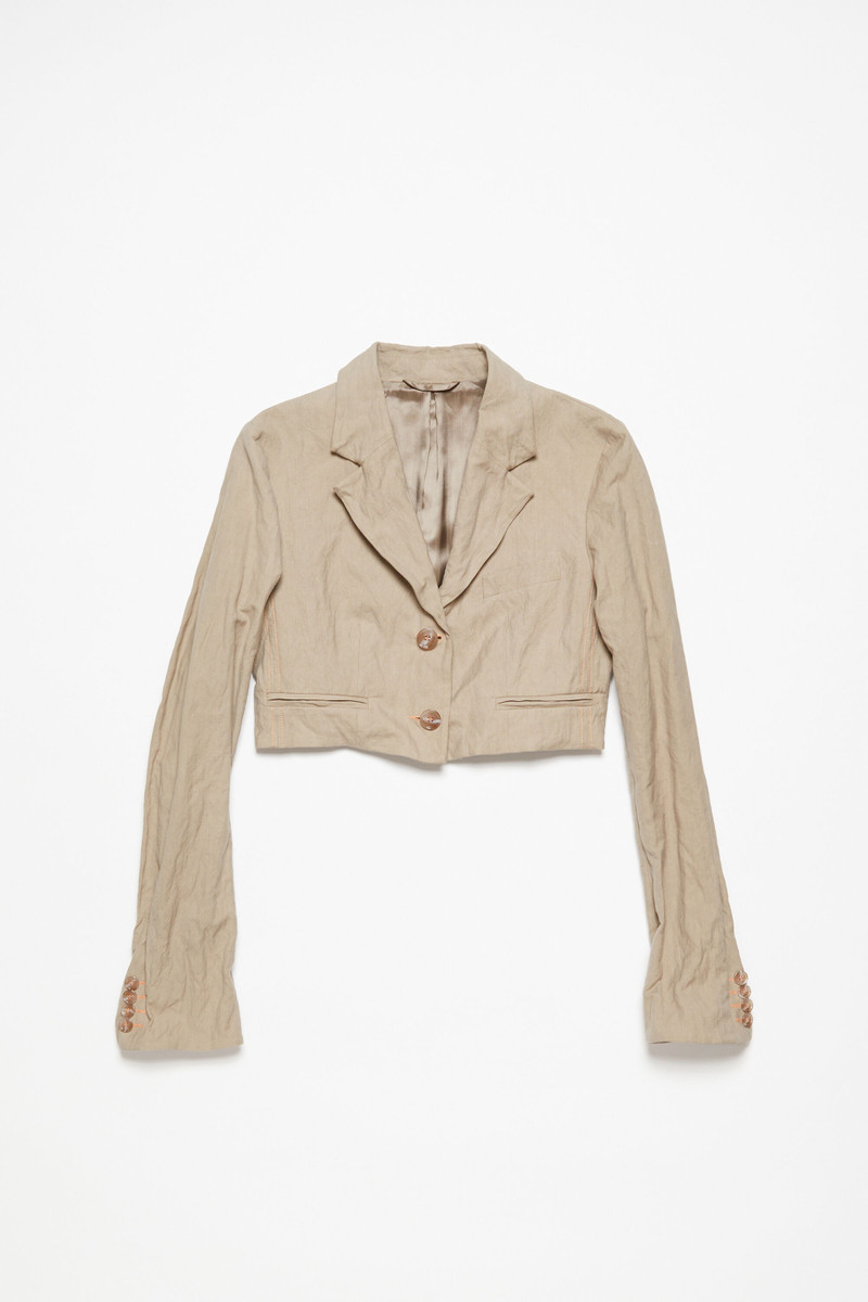 Regular fit suit jacket - Cold beige - 1