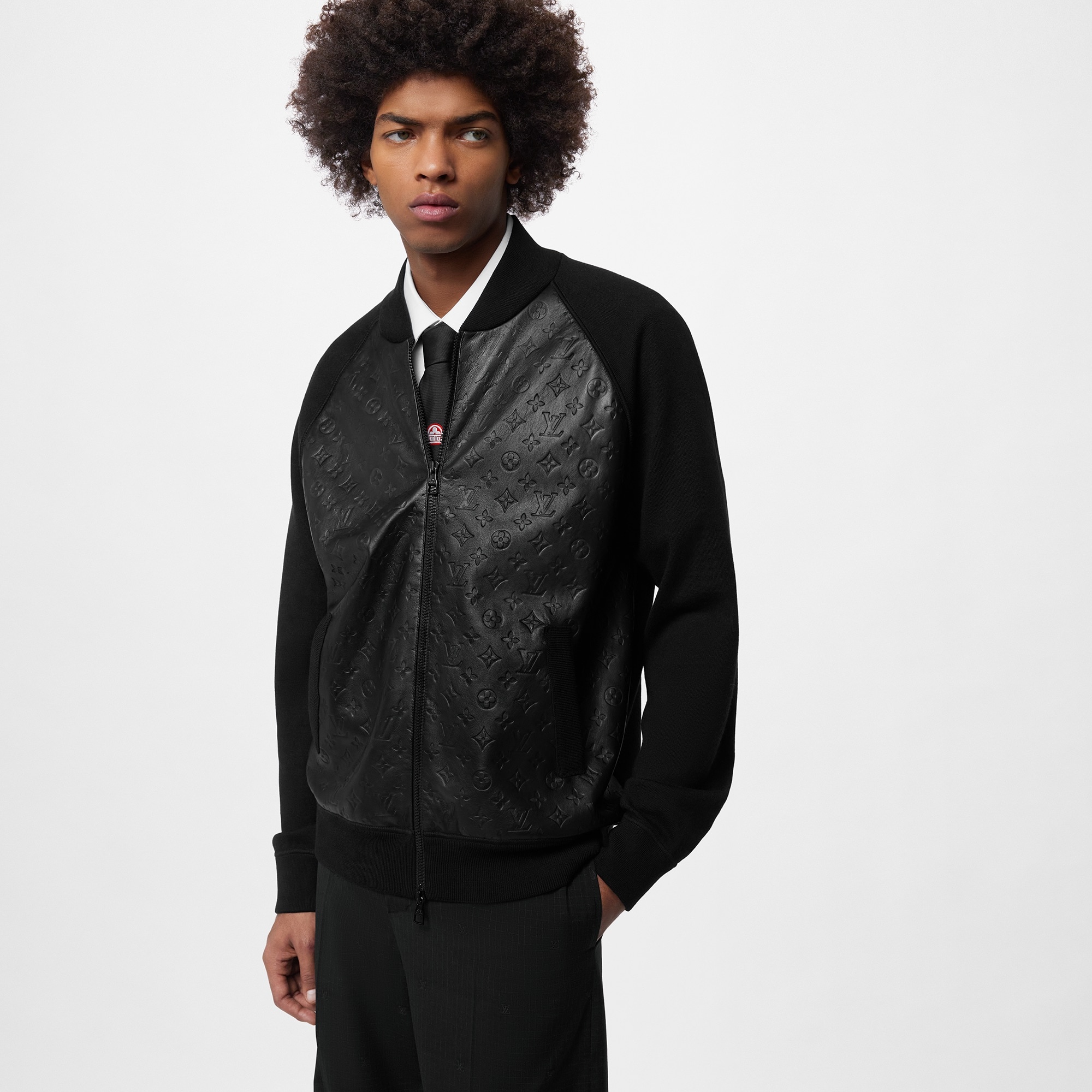 Leather And Knitted Wool Blouson - 4