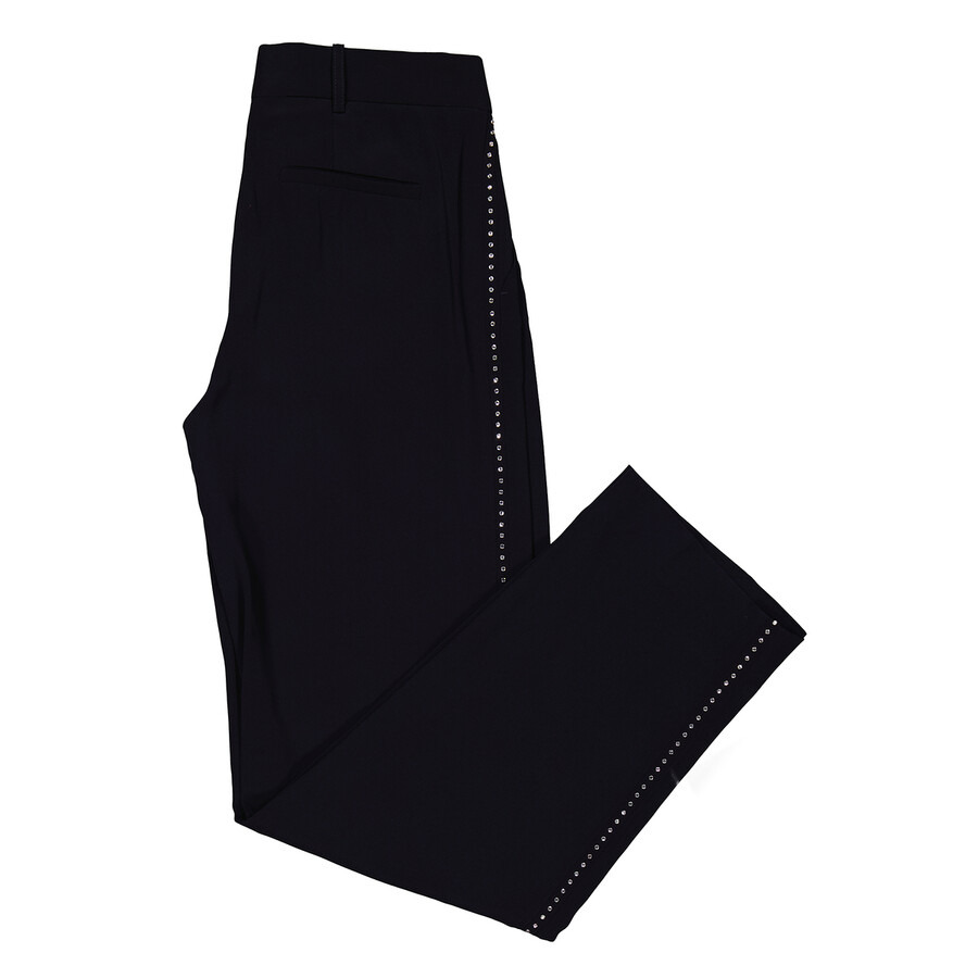 Victoria Beckham Ladies Midnight Slim Front Pleat Pants - 7