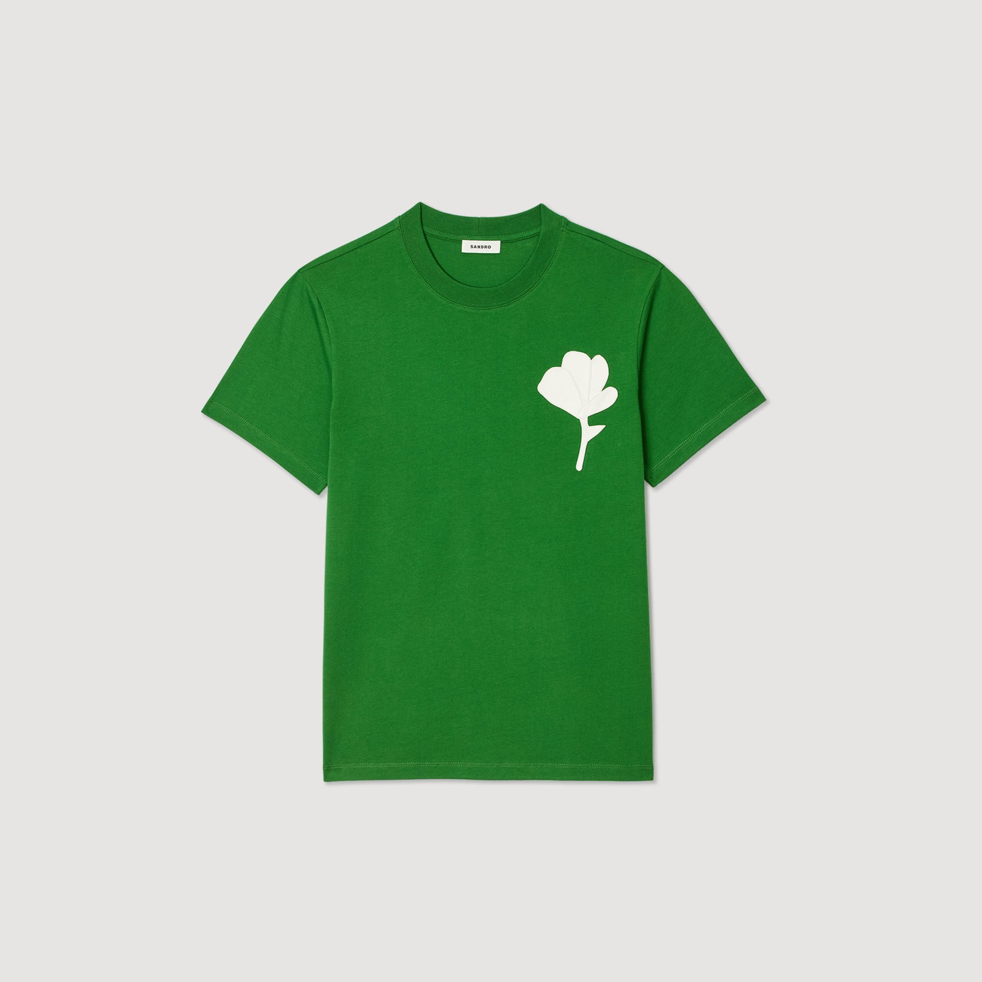T-SHIRT WITH FLOWER PATCH - 6