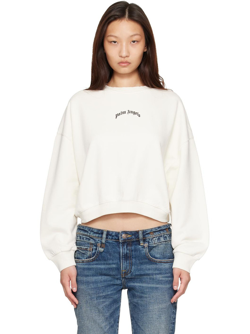 Off-White Curved Logo Crop Sweatshirt 1