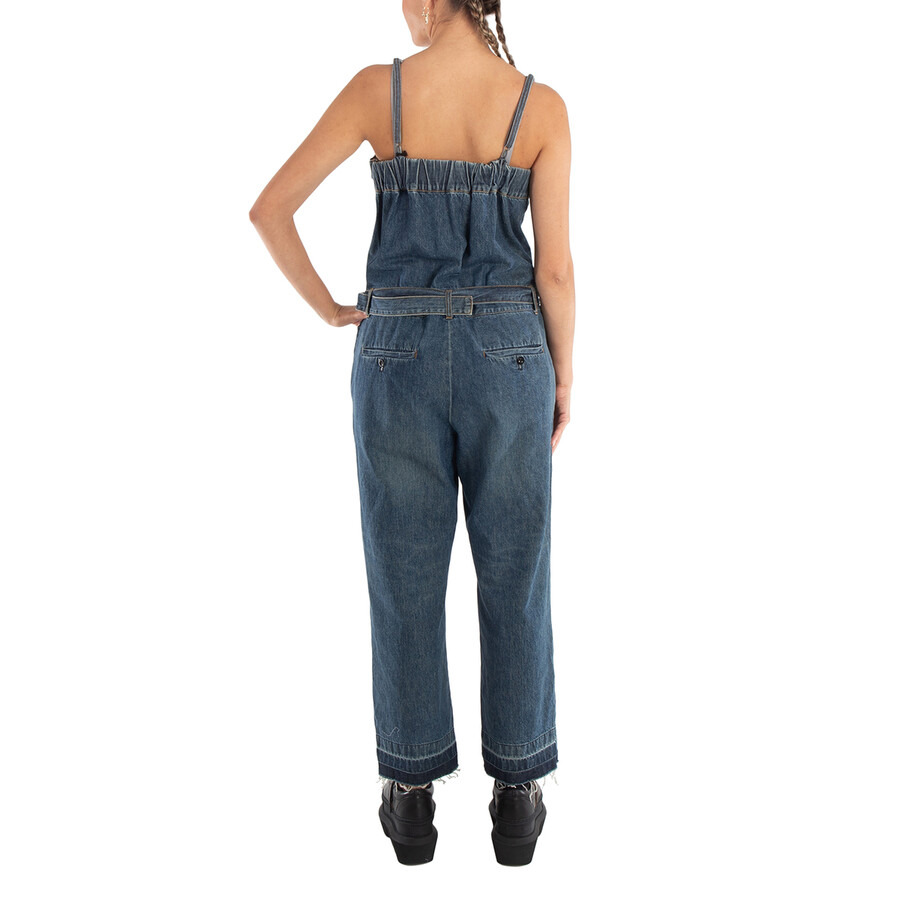 Sacai Ladies Blue Denim Jumpsuit, Brand Size 2 (Medium) - 6