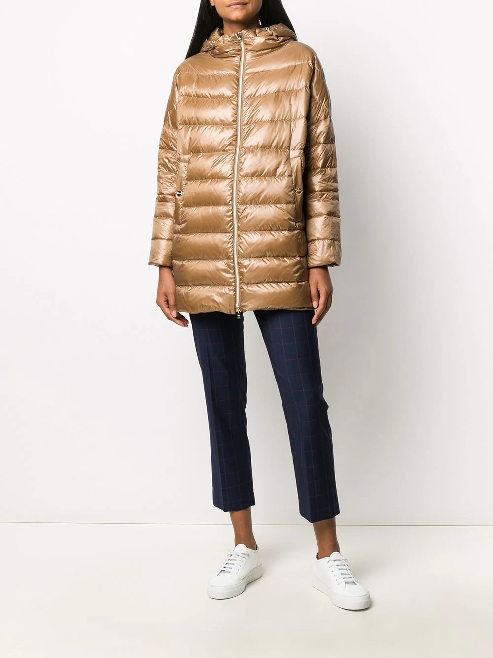 layered hooded coat - 6