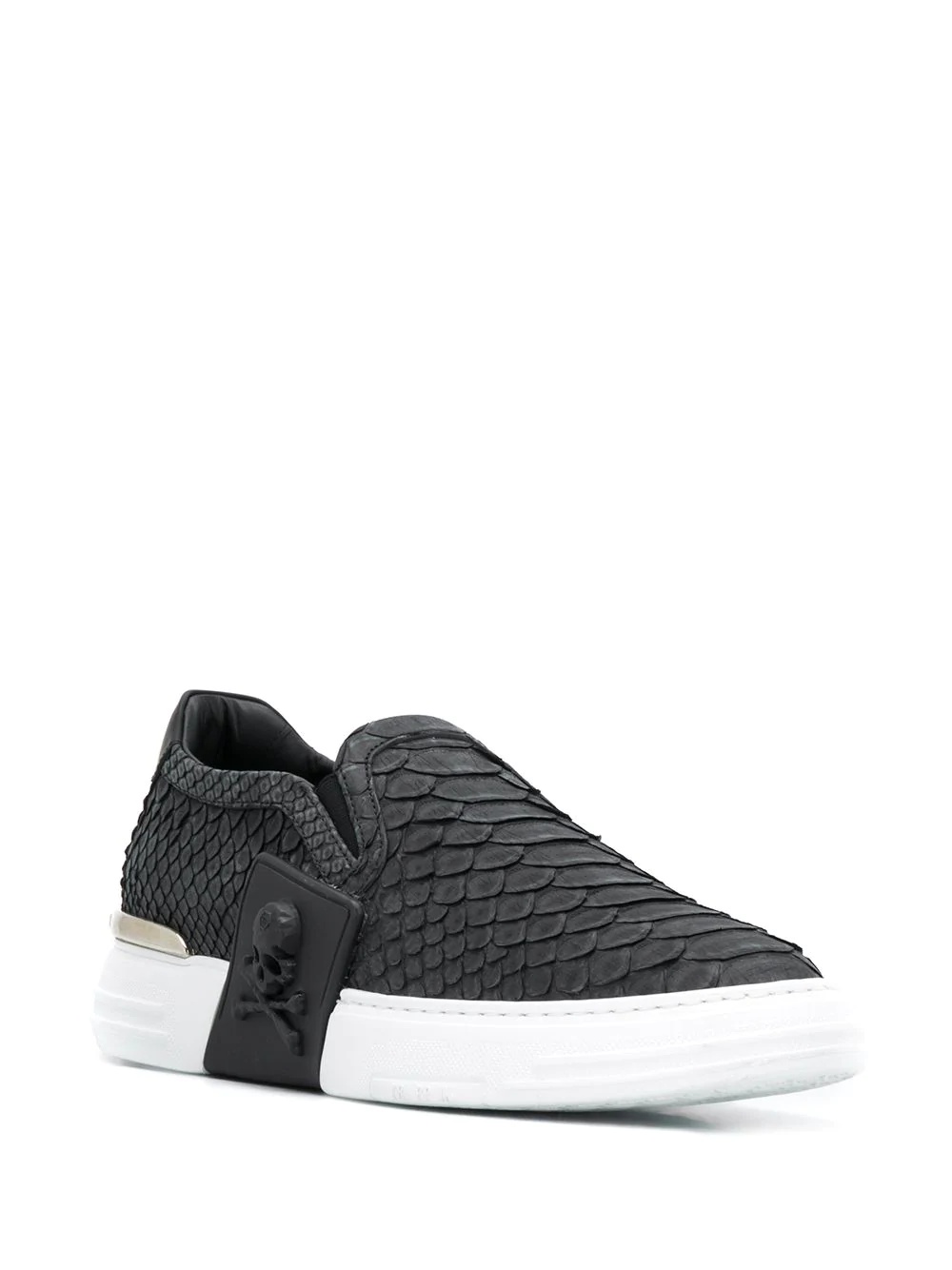 slip-on snakeskin effect sneakers - 2