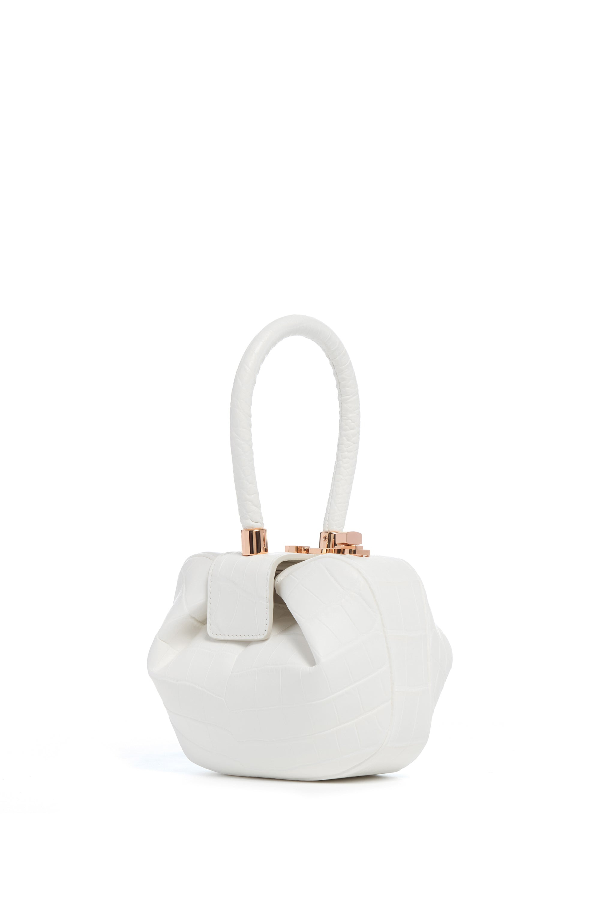 Demi Bag in Ivory Crocodile Leather - 1