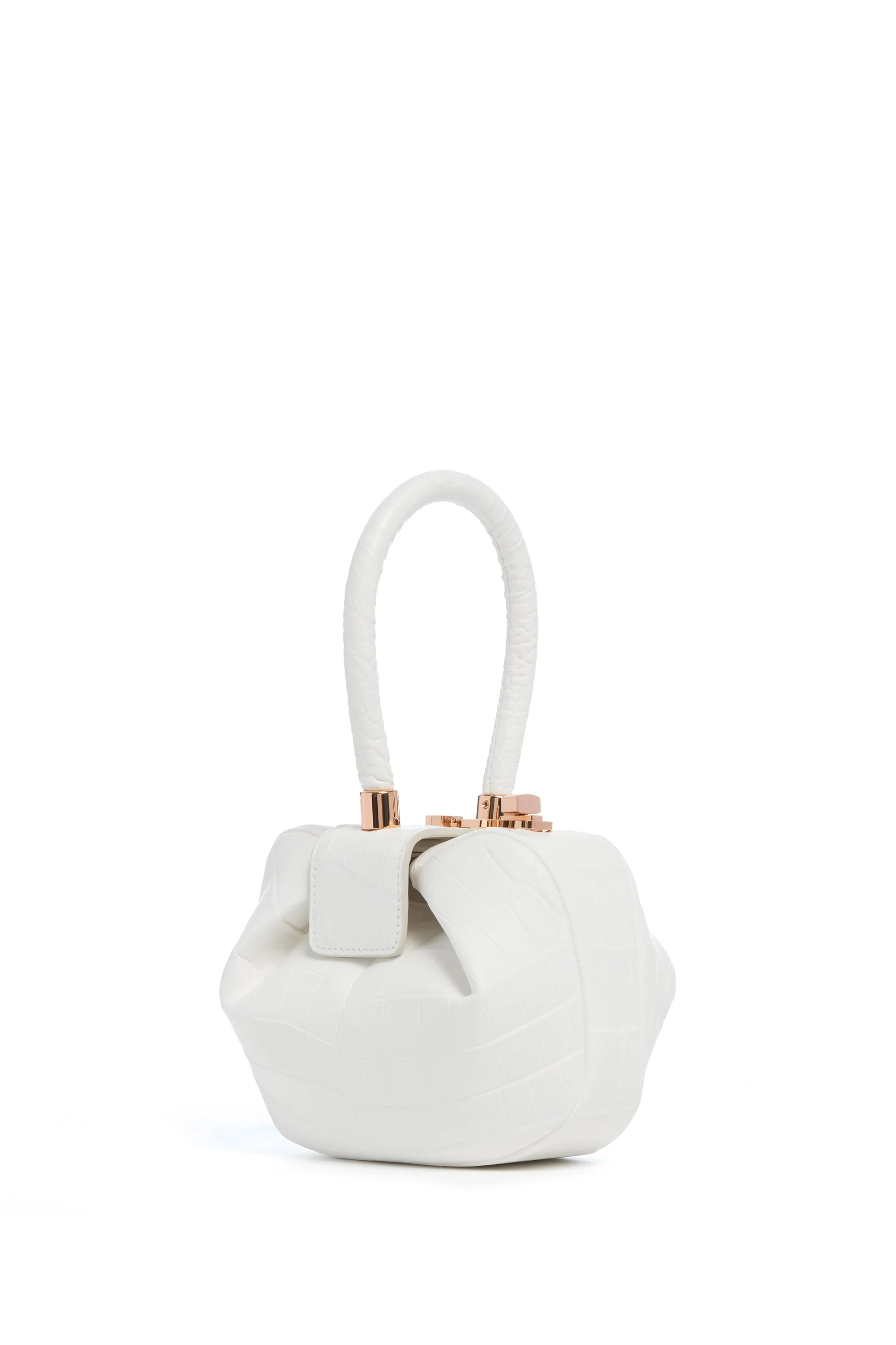 Demi Bag in Ivory Crocodile Leather - 1