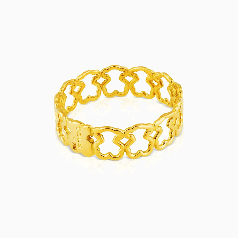 TOUS 18K solid gold Silueta Ring Bear motifs outlook