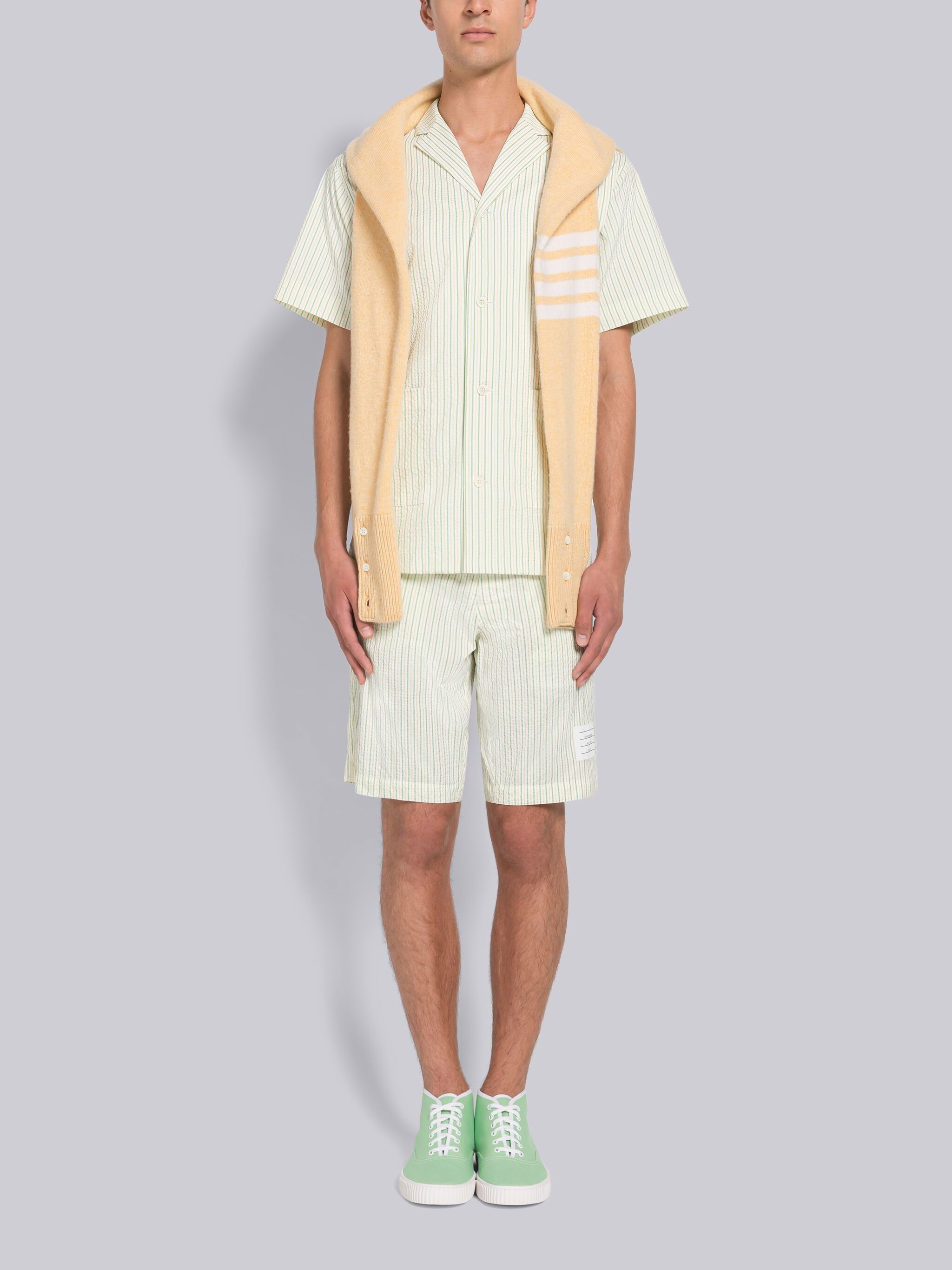SEERSUCKER SWIM TECH SHIRT - 4