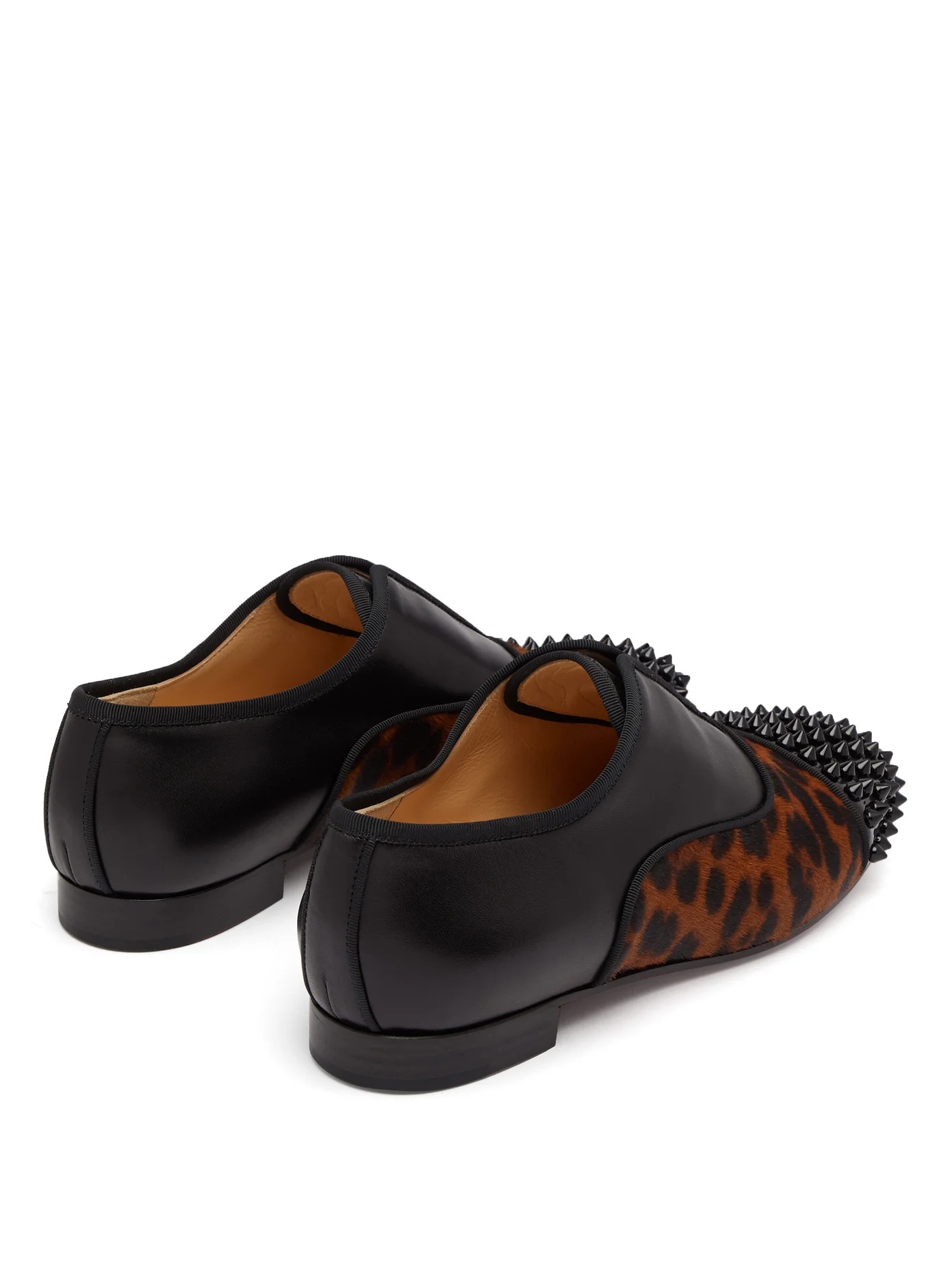 Alphagirl leather and calf-hair loafers - 4