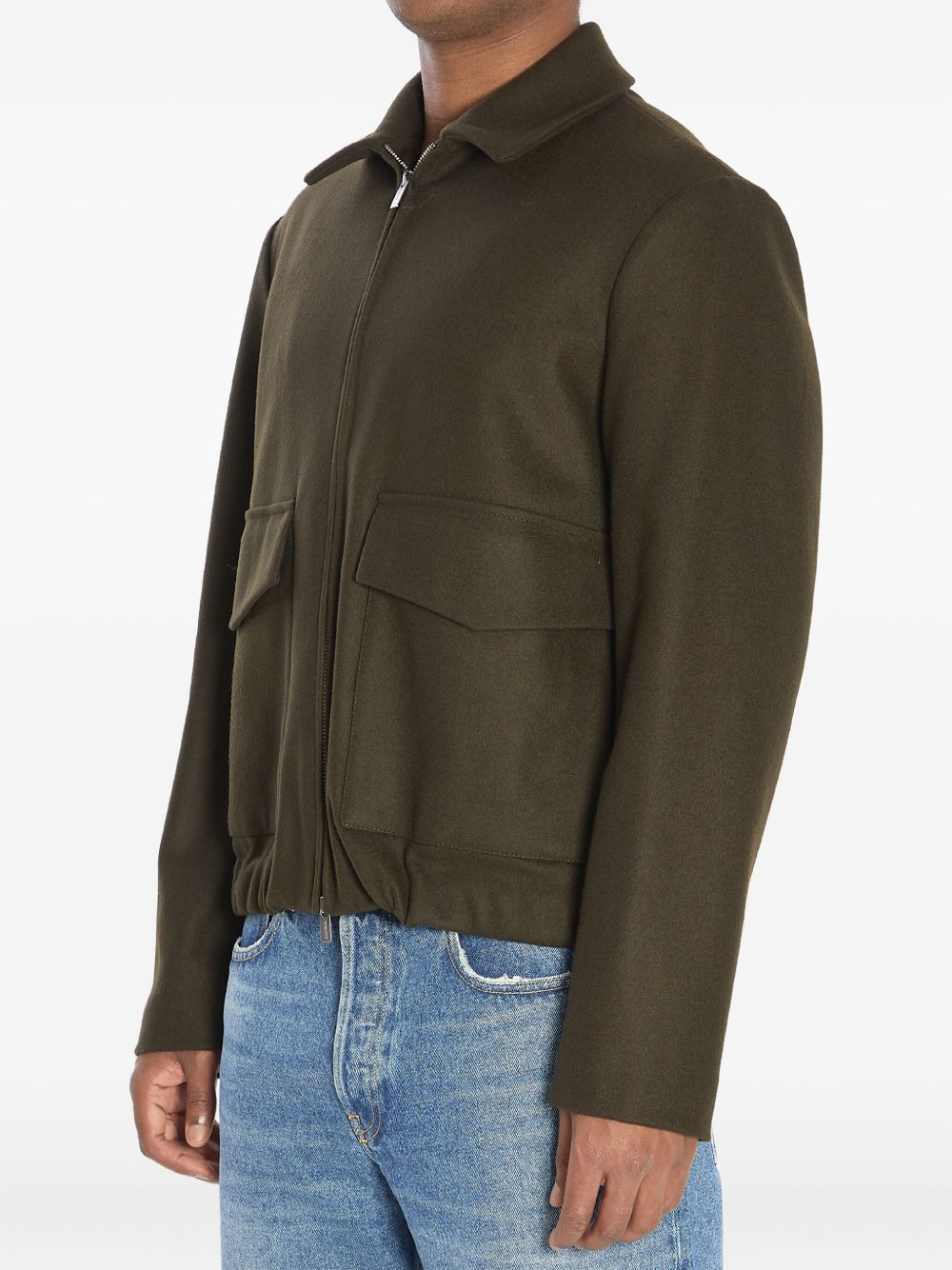 Magan Caramal flap-pocket zip-front jacket - 2