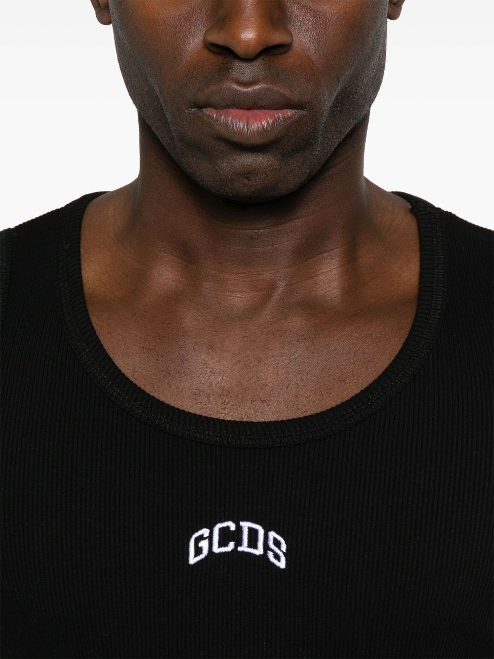 logo-embroidered tank top - 5