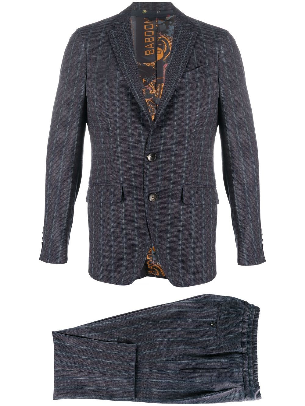 pinstripe-pattern single breasted suit - 1