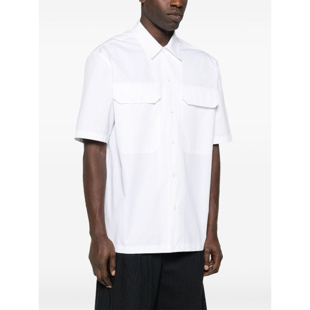 White short-sleeve cotton shirt - 3