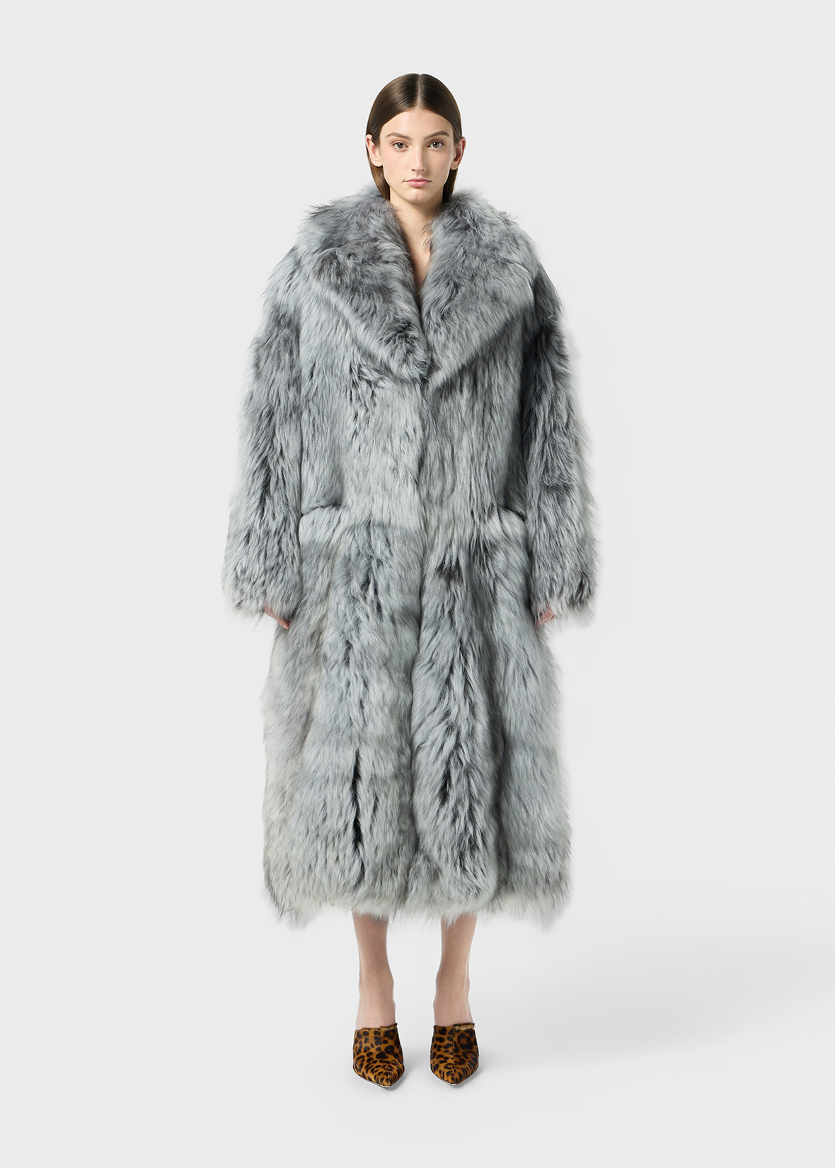 LONG FUR COAT IN CASHMERE GOAT HAIR - 3