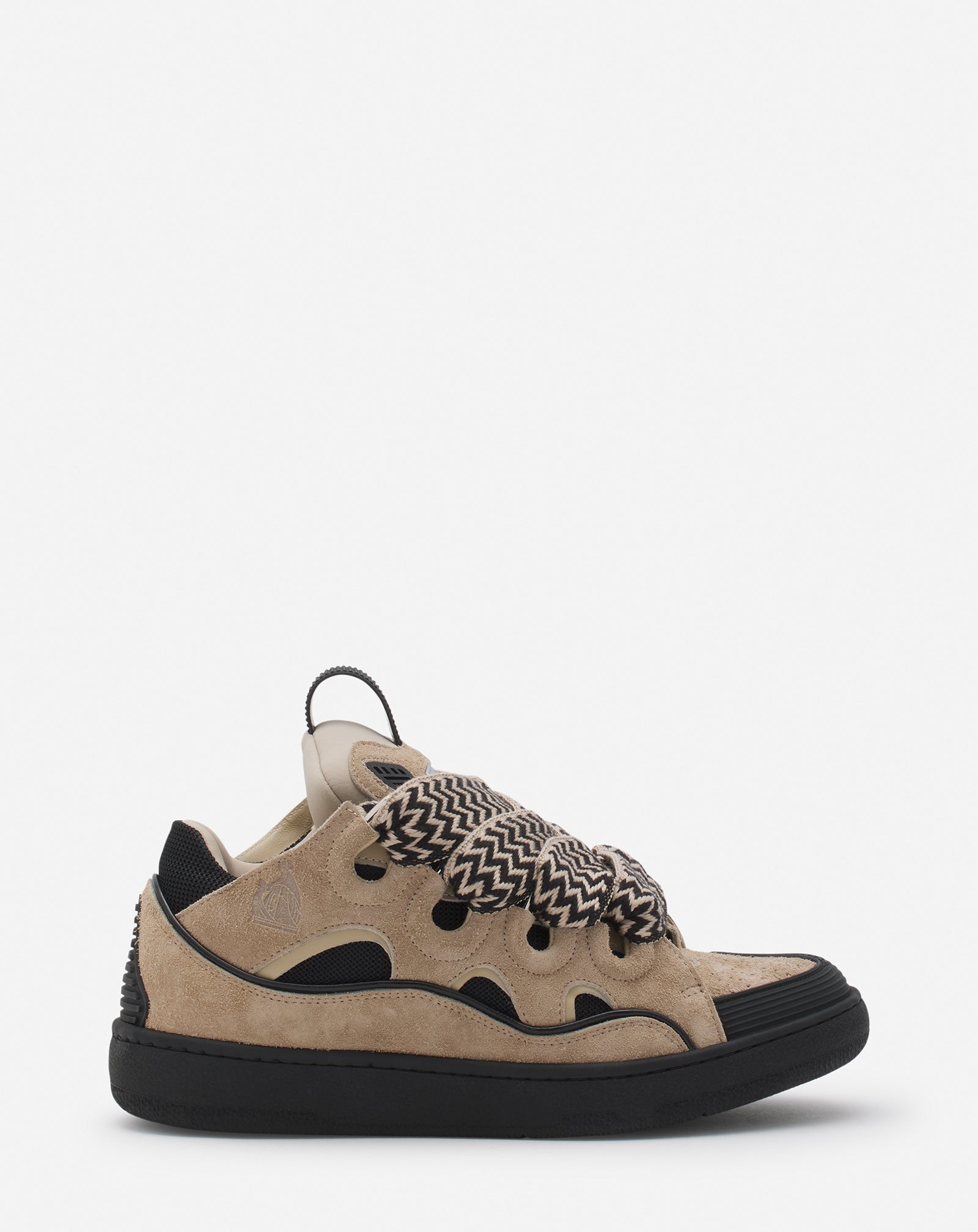 LEATHER CURB SNEAKERS - 1
