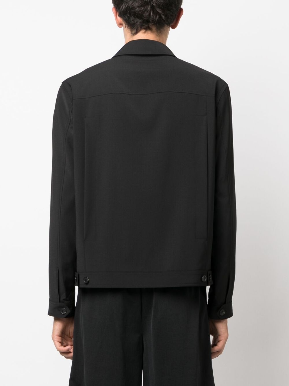 zip-up tailored shirt jacket - 4