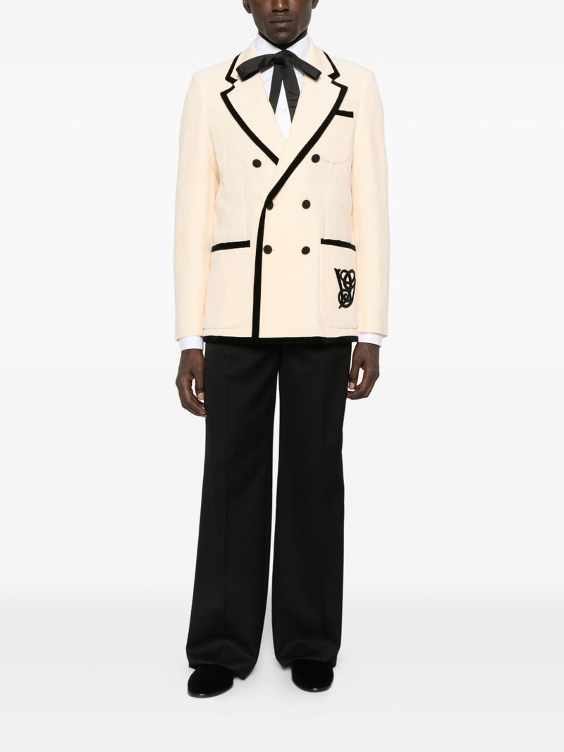 Valentino double-breasted embroidered blazer outlook