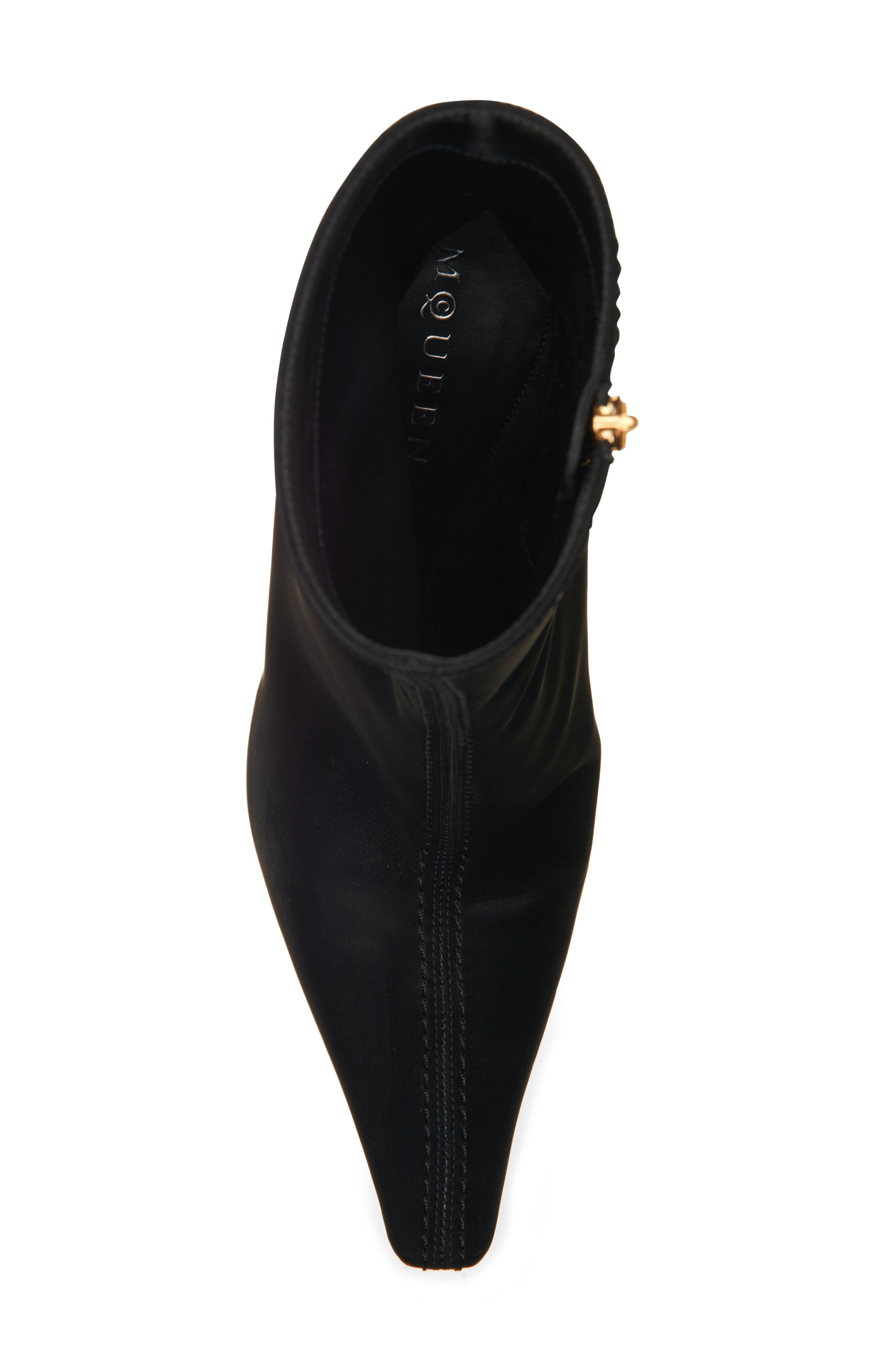 McQueen Block Heel Bootie in Black/Gold at Nordstrom - 5