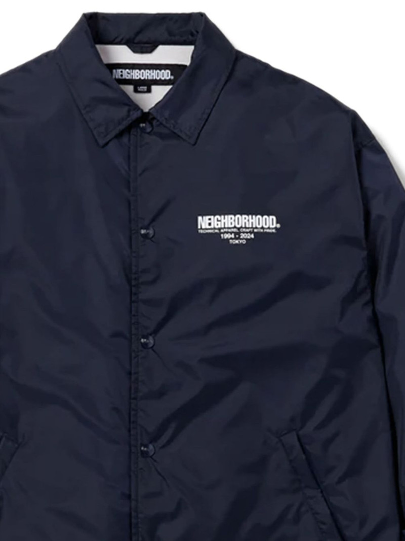 NEIGHBORHOOD logo-patch zip-fastening jacket outlook