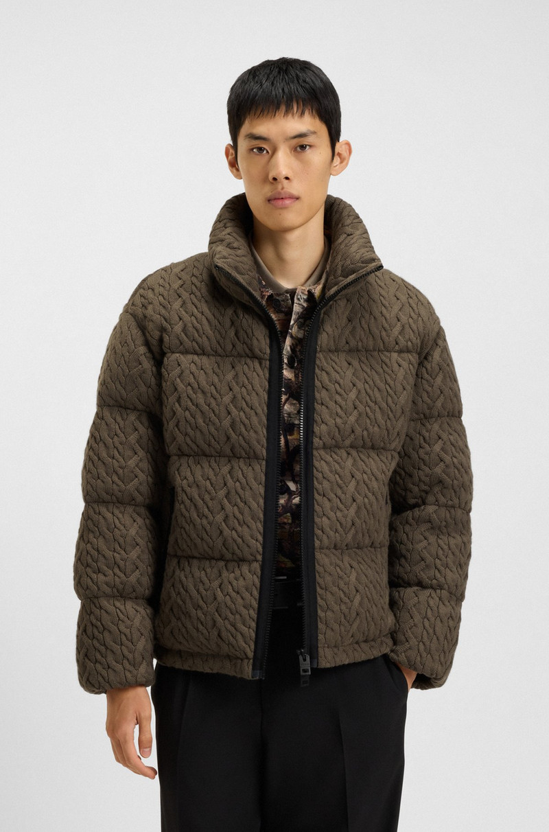 PUFFER JACKET WITH CABLE-KNIT STRUCTURE 2