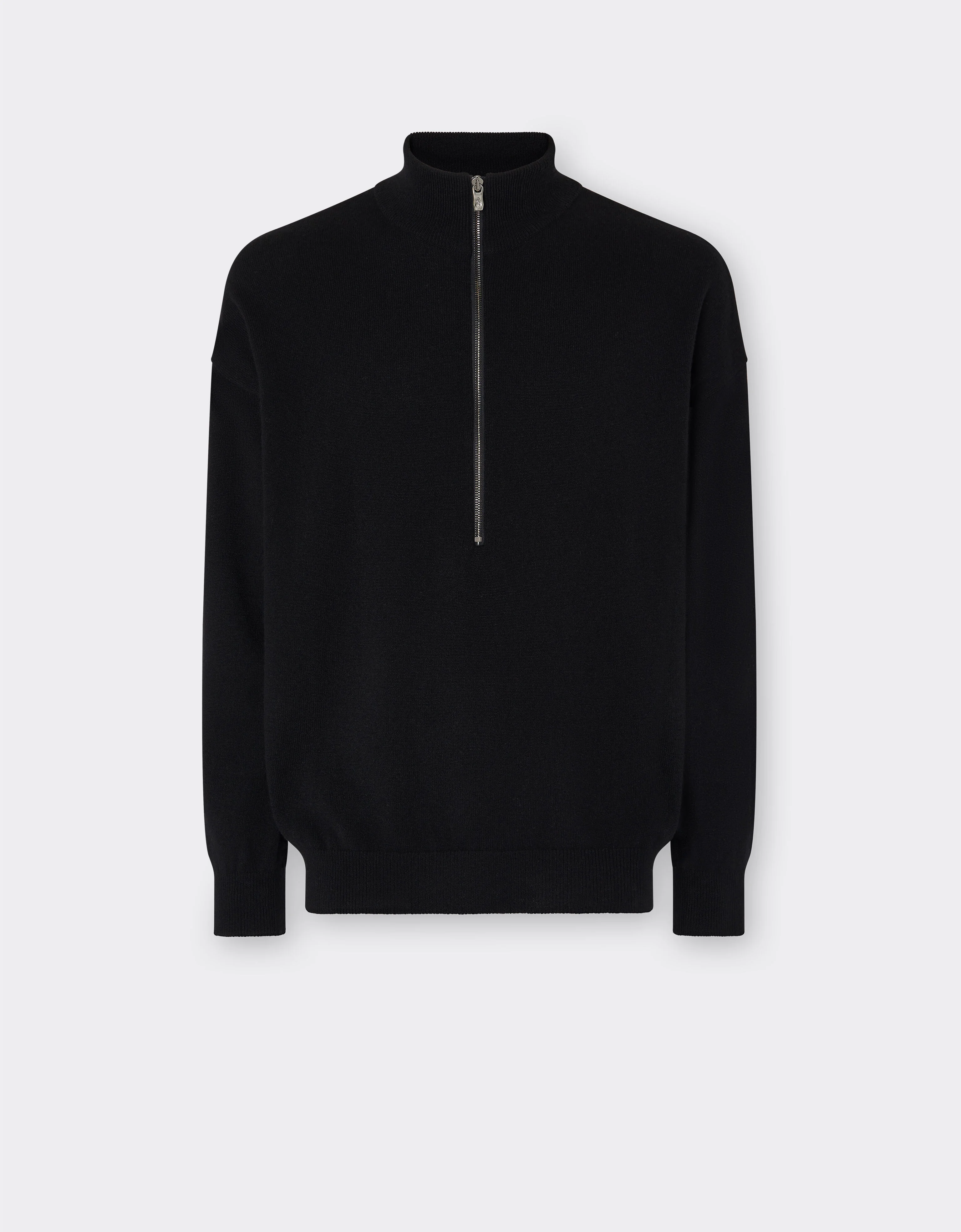 Cashmere sweater with zip - 1