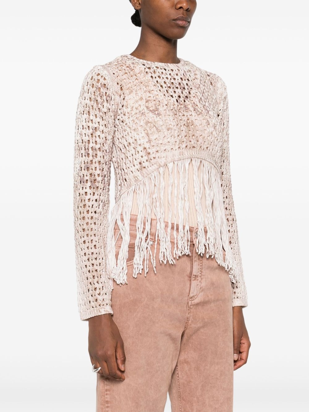 open-knit sweater - 3