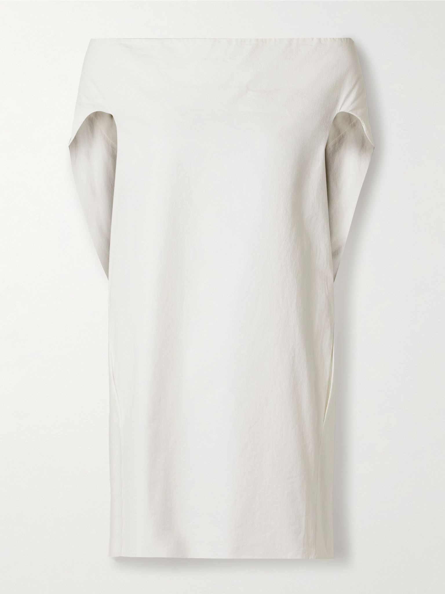 Anitas off-the-shoulder cape-effect cotton-poplin top Ivory - 1