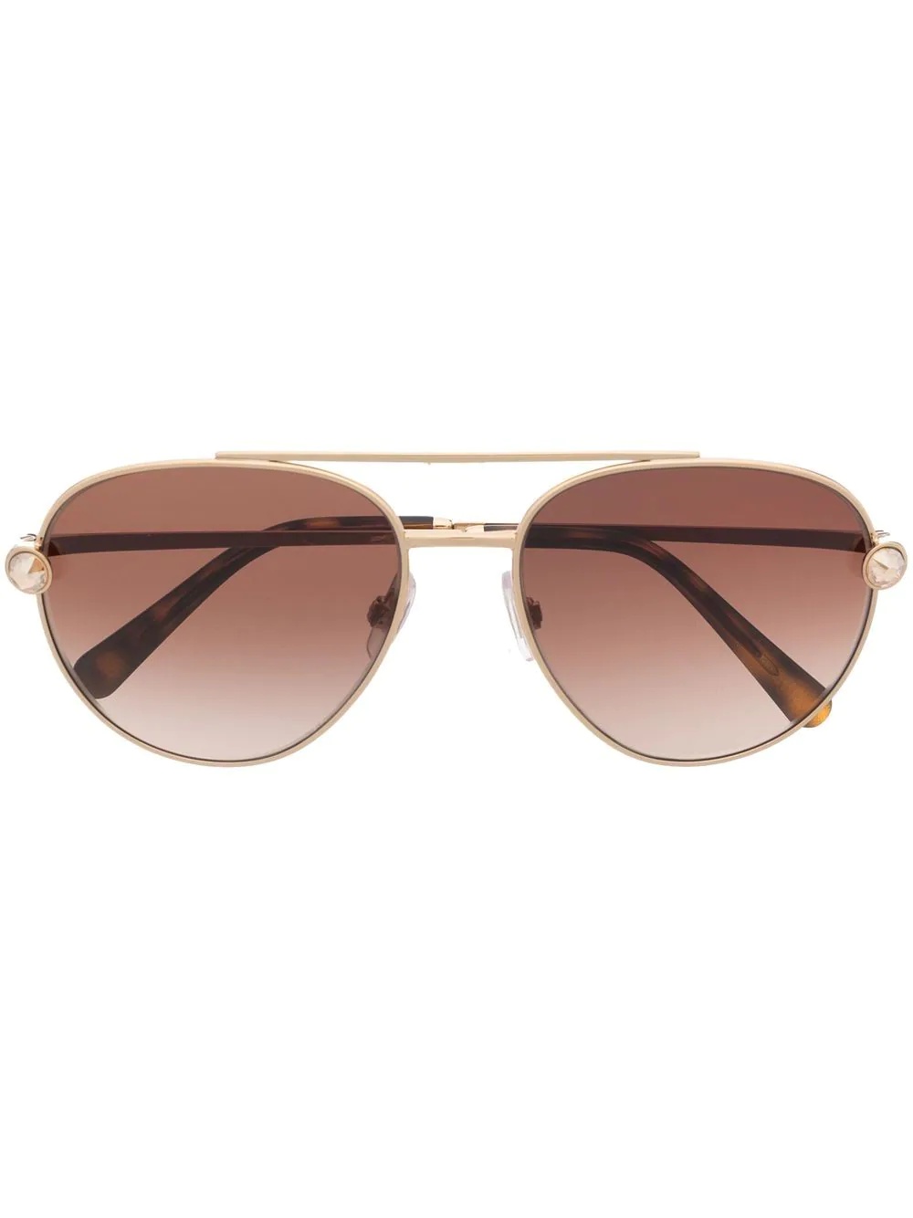 round aviator-frame sunglasses - 1