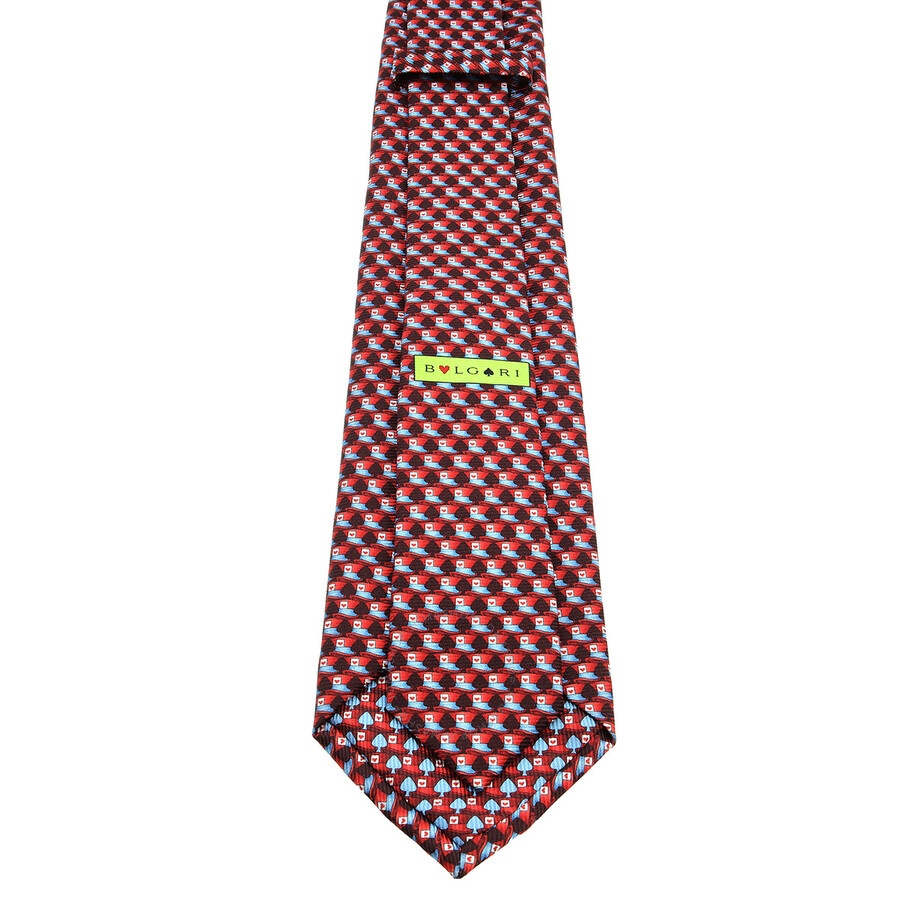 Bvlgari Bordeaux Pictorial Silk Tie - 3