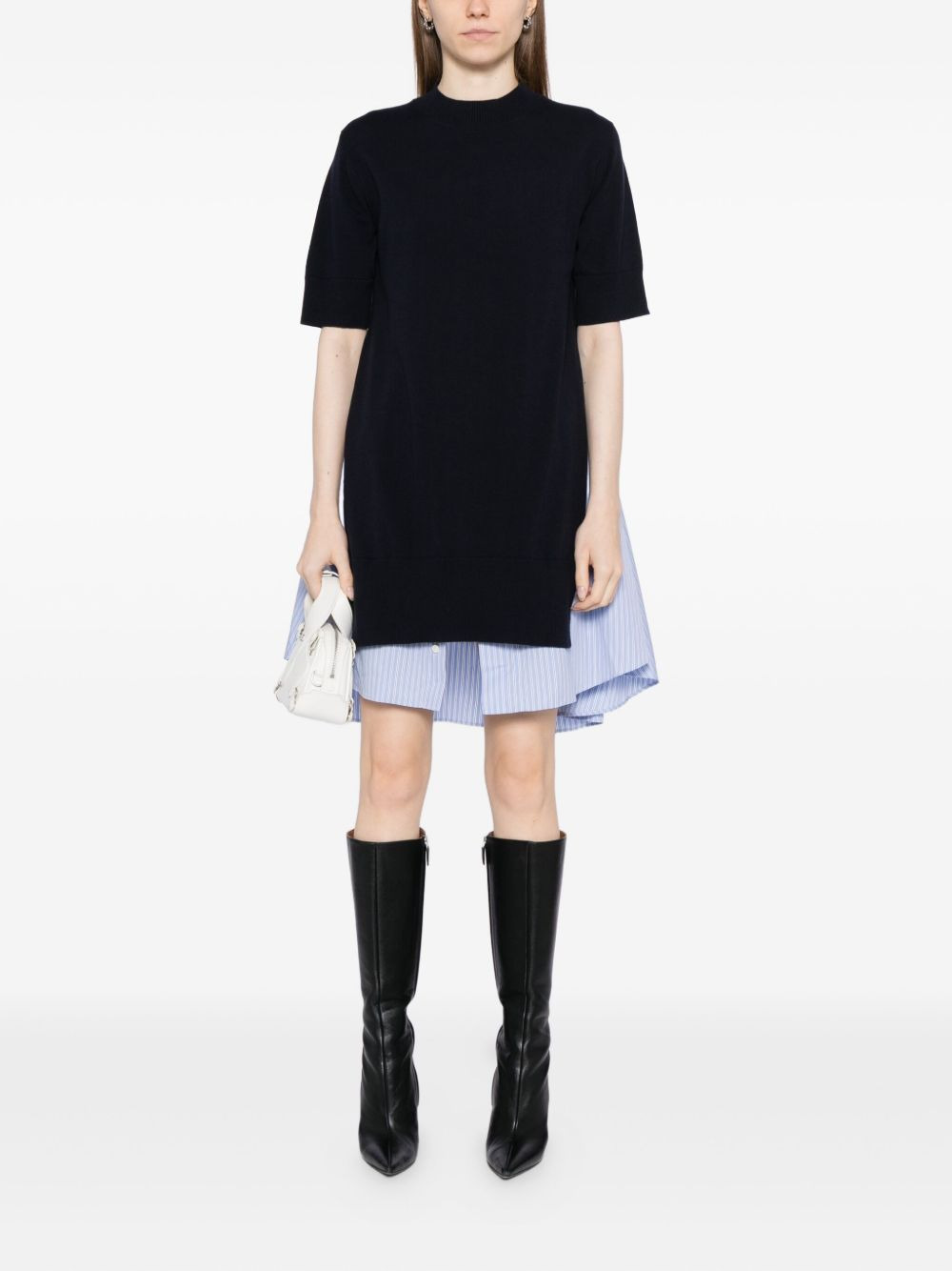 poplin-patch dress - 2